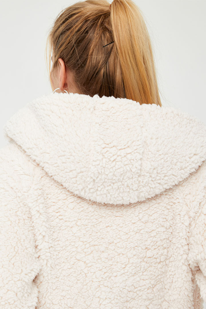 Saltum Hooded Sherpa Jacket - Cozy Fleece-Lined Winter Jacket for Men & Women | Warm Outdoor Wear for Hiking, Camping & Casual Style