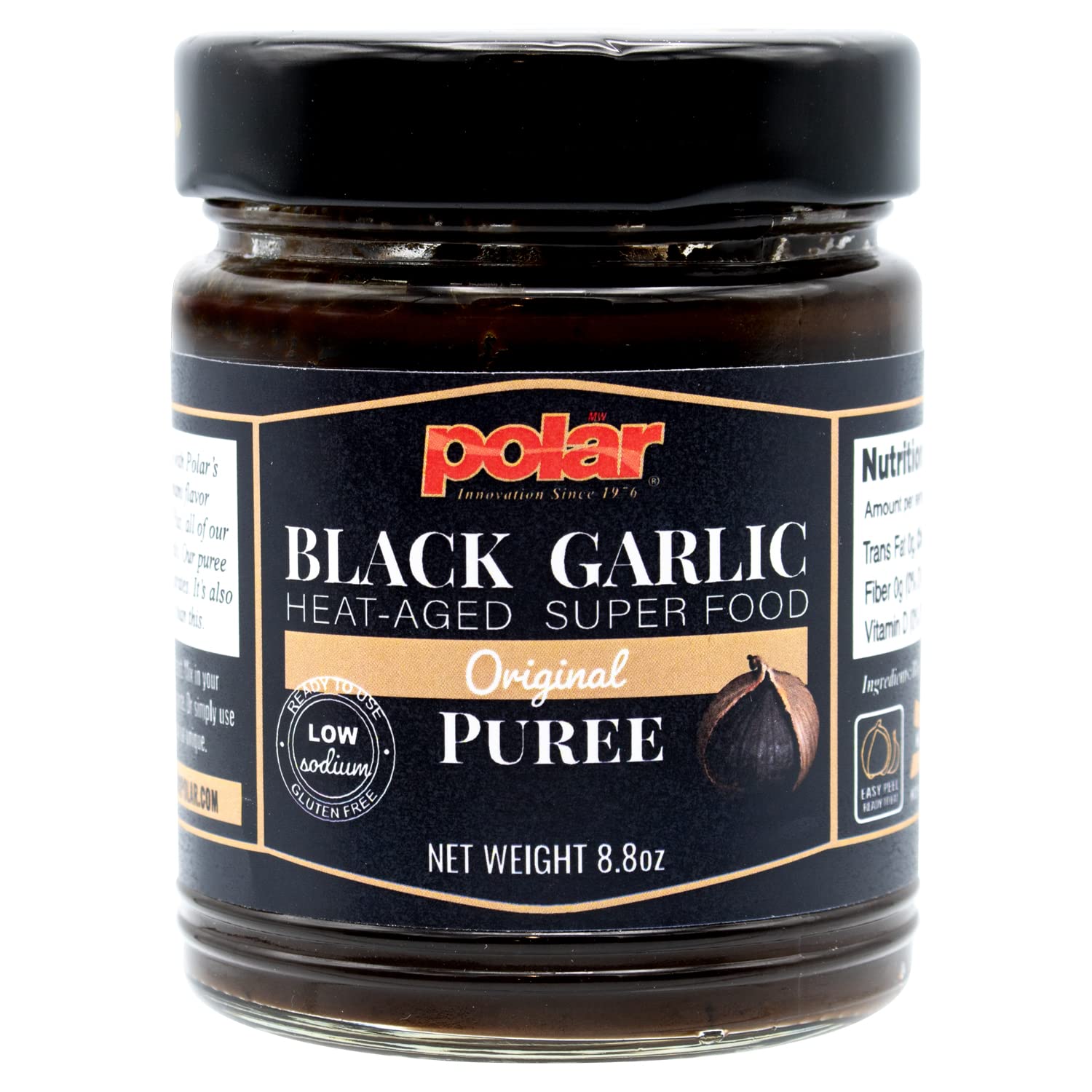 Organic Black Garlic Puree - MW Polar Original Flavor 8.8oz (6 Pack) | Gourmet Cooking Ingredient for Sauces, Dressings & Health Recipes