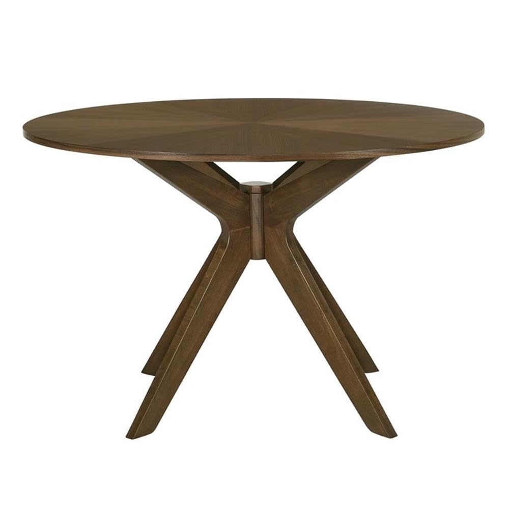 Picket House Furnishings Wynden Standard Height Dining Table - 42 Inch Round Wooden Kitchen Table for 4-6 People | Perfect for Small Spaces, Breakfast Nook & Apartment Dining | Rustic Farmhouse Style