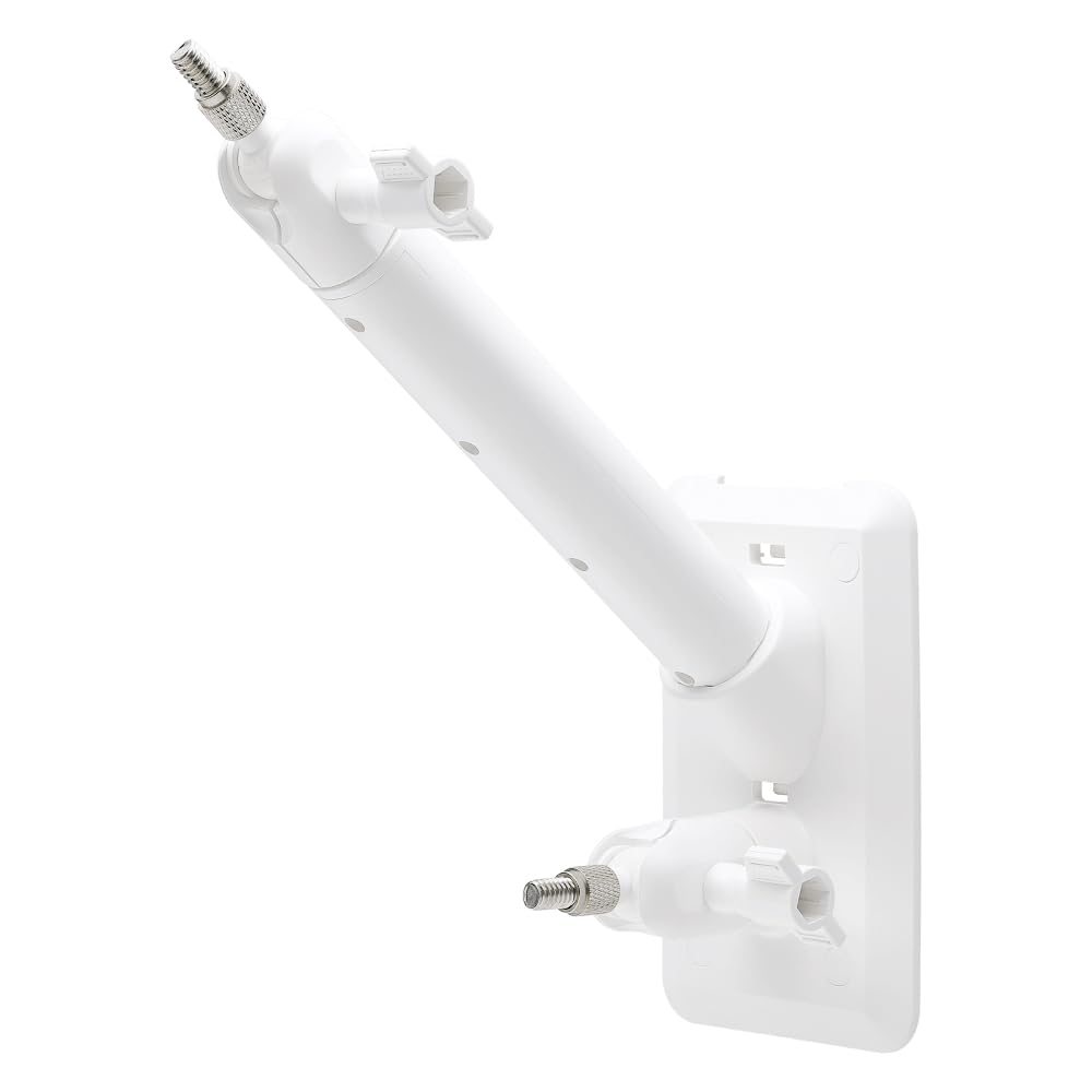 Holicfun 2-in-1 Universal Wall Mount for Outdoor Security Cameras & Solar Panels - Compatible with Ring, Eufy, Arlo, Wyze, Reolink Argus & TP-Link Tapo - White - Perfect for Home Security & Outdoor Surveillance Installation