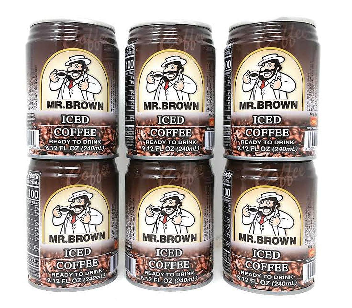 Mr. Brown Iced Coffee Original Flavor - 6 Pack Cans | Premium Ready-to-Drink Cold Brew for Office, Road Trips & Outdoor Activities