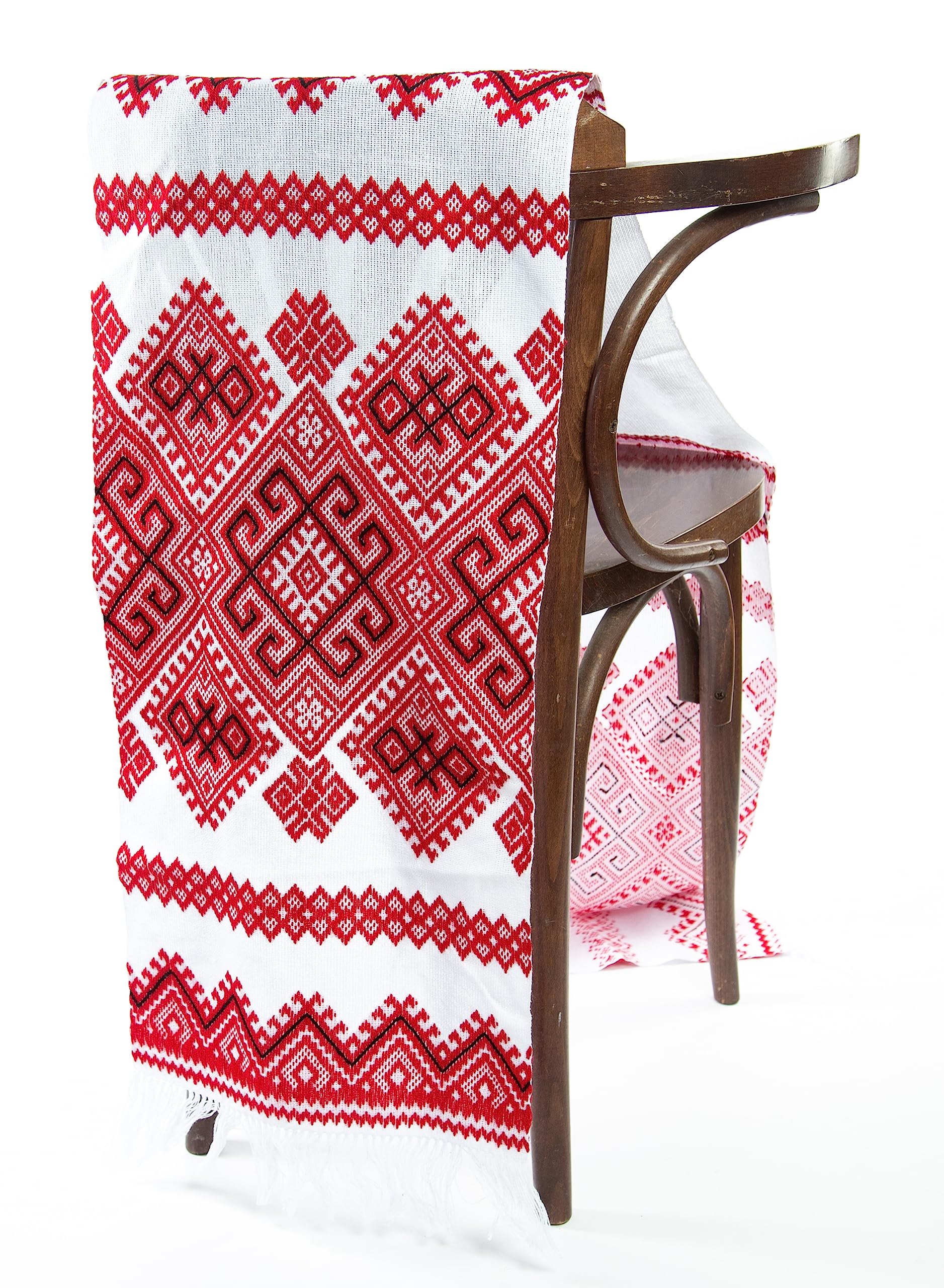 Handmade Ukrainian Embroidery Towels - Traditional Rushnyk Art for Kitchen Decor, Easter Gifts & Home Accessories (Red-Black Folk Pattern) | Perfect for Weddings, Holidays & Cultural Displays
