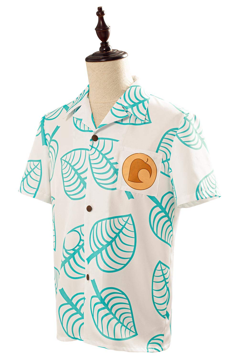 Unisex Animal Crossing Tom Nook Cosplay Shirt - Short Sleeve Button Up Top for Anime Game Costume & Casual Wear