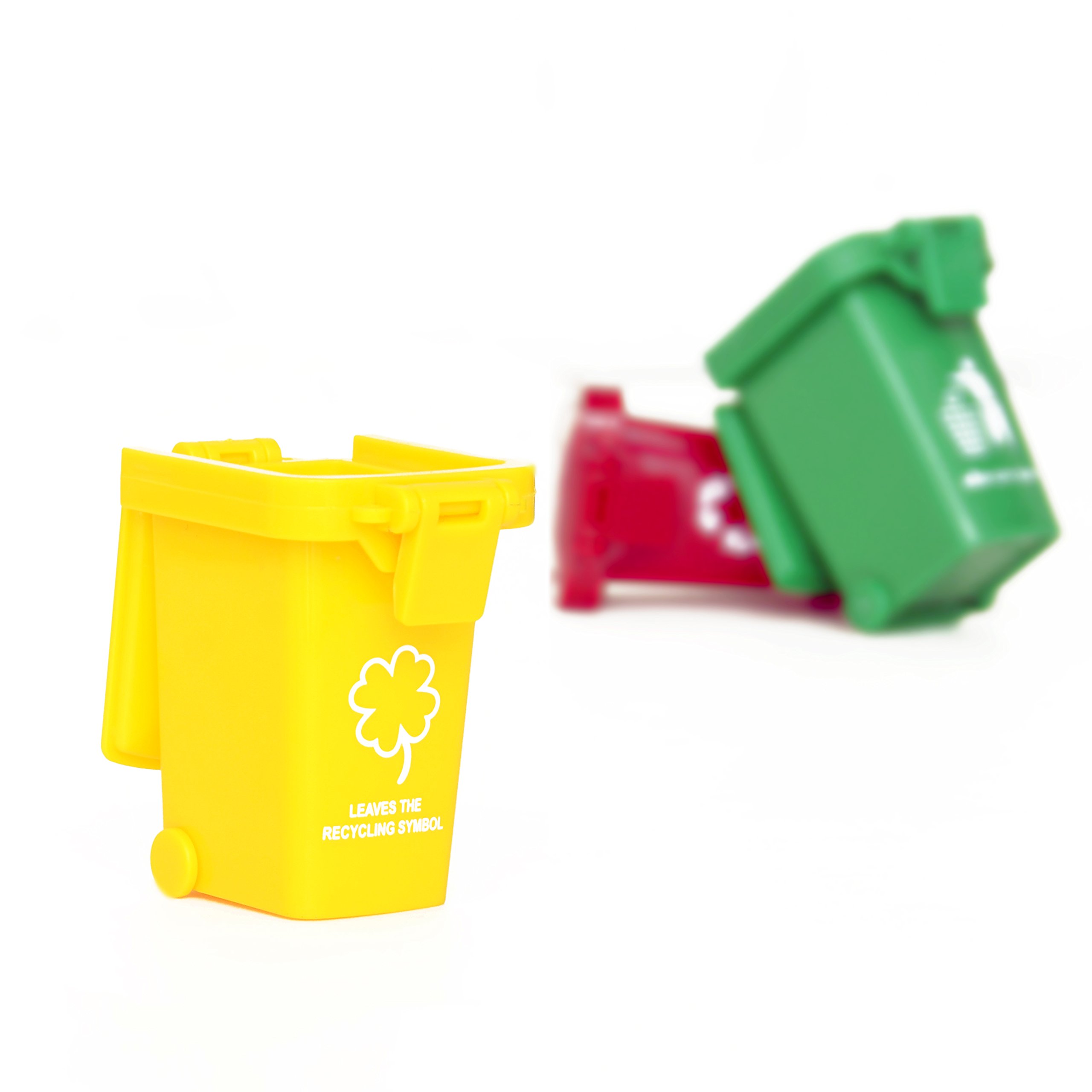 Mini Trash Can Toy Set for Kids - 2 Inch Garbage Truck Accessories, Curbside Vehicle Bins for Toddlers | Pretend Play, Educational Toys, Recycling Learning