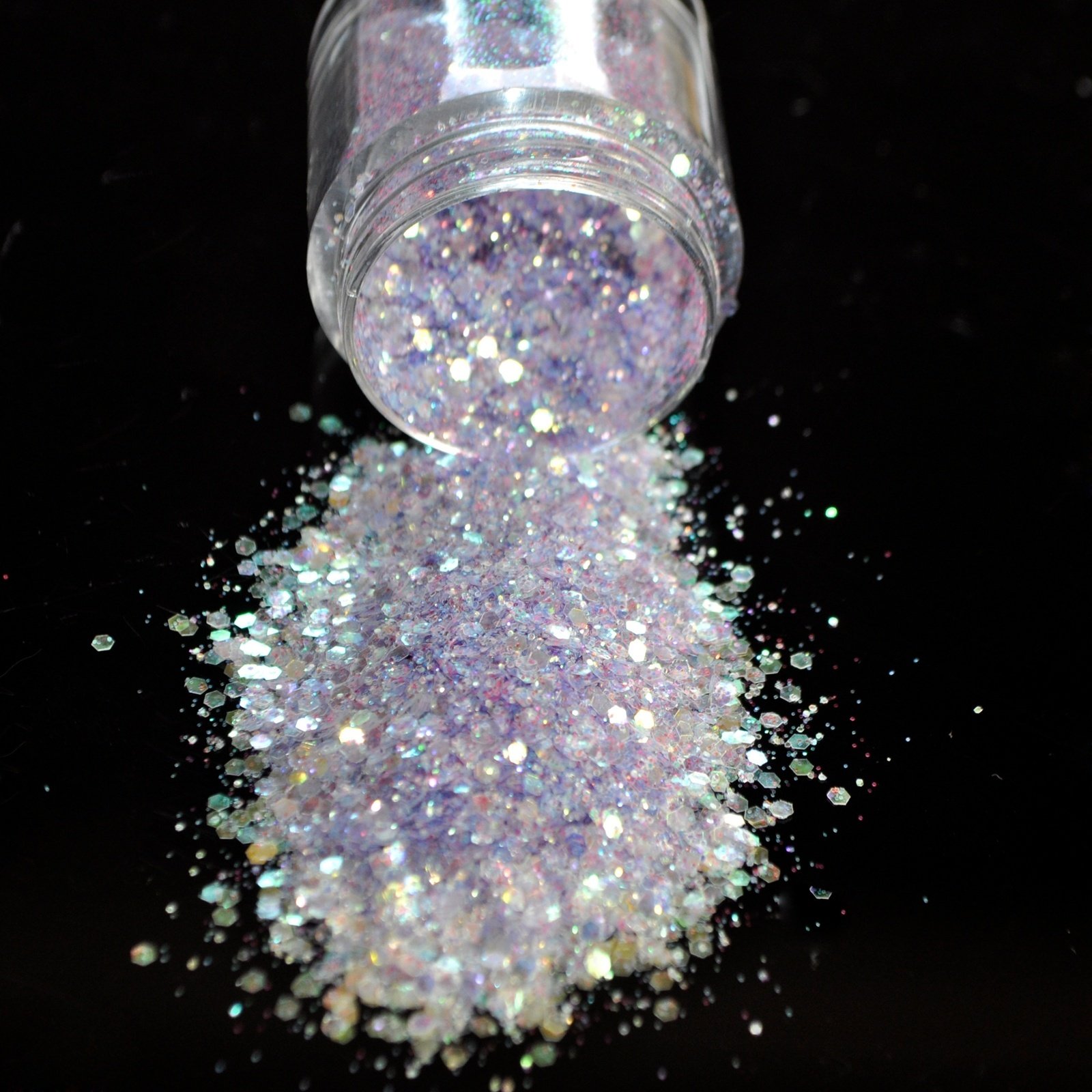 Light Purple Acrylic UV Glitter Powder for Nail Art - DIY Sequins Dust & Gem Nail Designs (Mix Size 285) - Perfect for Manicures, Pedicures, and Professional Salon Nail Art