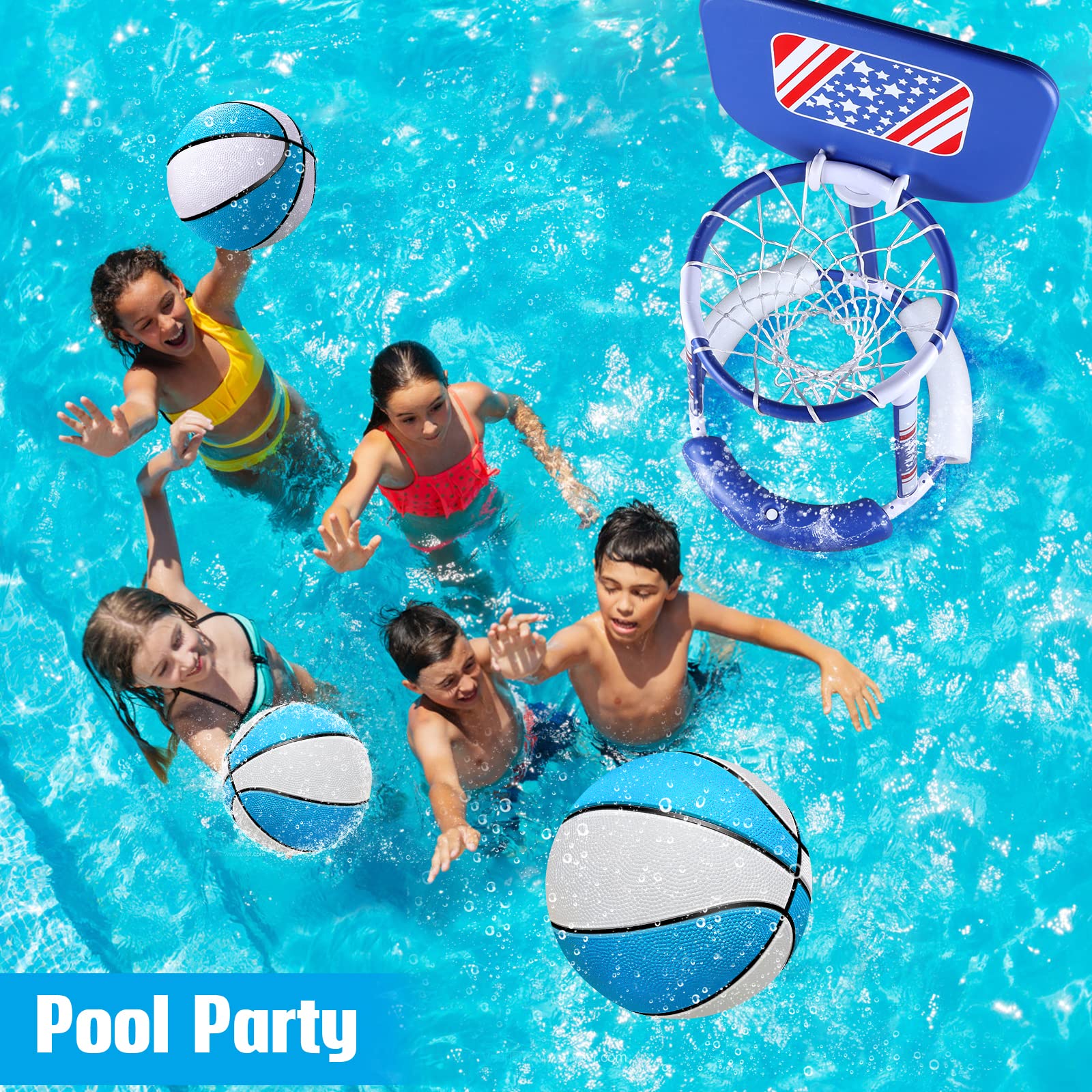 TNELTUEB 8.5 Inch Mini Basketball Replacement - Standard Size for Pool Hoops - Durable Indoor/Outdoor Water Toy for Kids & Adults - Perfect for Swimming Pool Games, Backyard Fun, and Beach Activities
