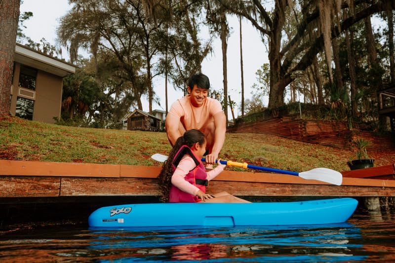 Pelican Solo 6 Feet Sit-on-Top Youth Kayak for Kids | Lightweight & Durable Children's Kayak with Paddle & Accessories | Perfect for Lakes, Rivers & Beginner Paddling Adventures