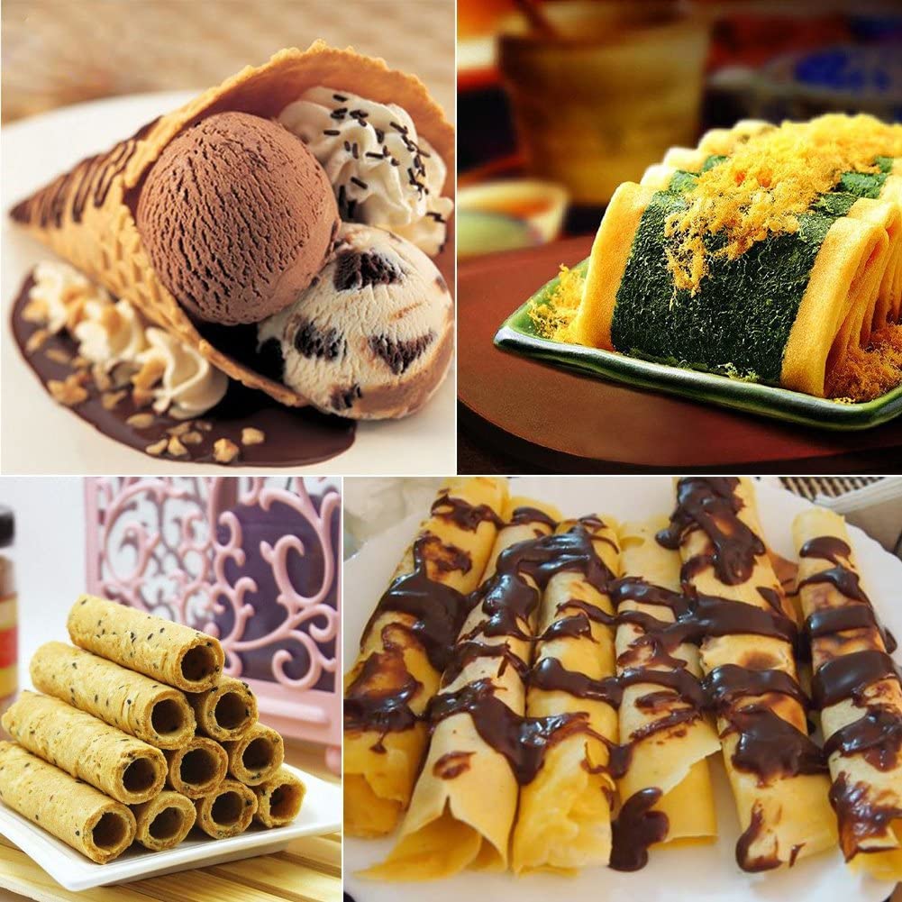 **Electric Waffle Cone Maker Machine - 6.7 Inch DIY Ice Cream Cone, Pizzelle, Waffle Bowl & Egg Roll Mold for Homemade Desserts - Perfect for Parties, Bakeries & Ice Cream Shops**