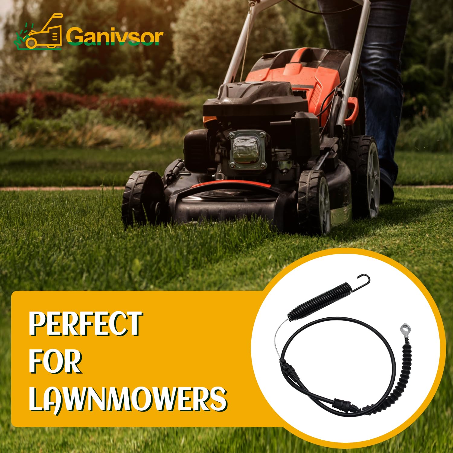 Ganivsor Deck Engagement Cable 946-05124A Replacement for MTD Craftsman Huskee Murray 746-05124A 746-05124 946-05124 - Compatible with Lawn Mowers & Riding Tractors - Perfect for Mowing Large Yards & Landscaping Maintenance