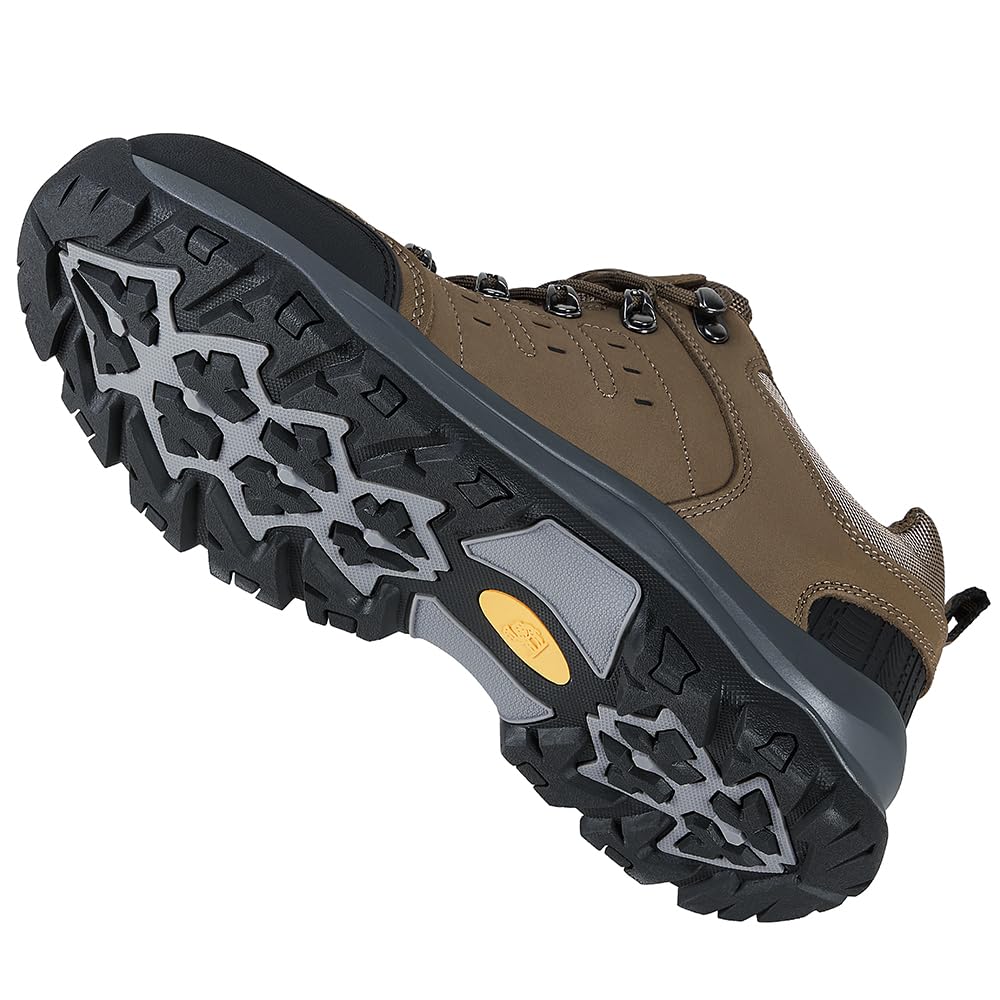 CAMEL CROWN Men's Waterproof Hiking Shoes - Lightweight Comfortable Outdoor Walking Shoes for Men - Non-Slip Low-Cut Work Boots for Construction, Hiking & Daily Wear