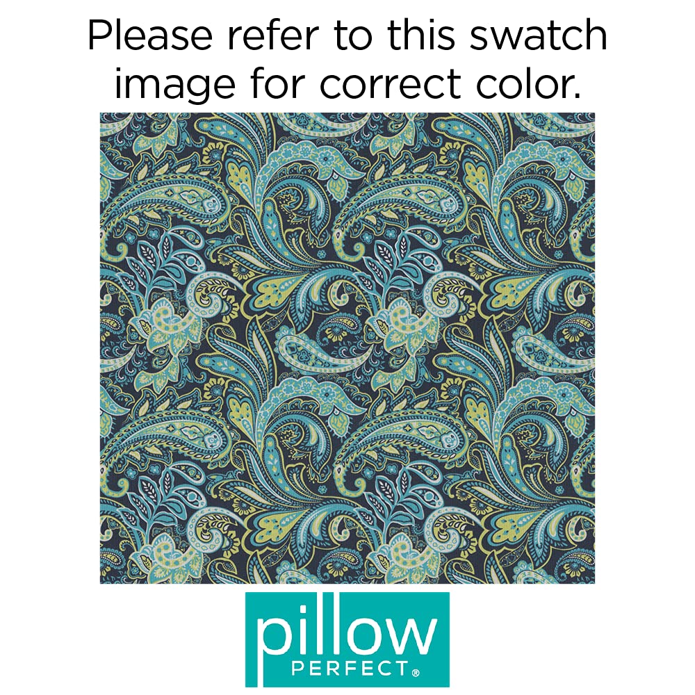 Pillow Perfect Paisley Indoor/Outdoor Sofa Settee Bench Swing Cushion - 18