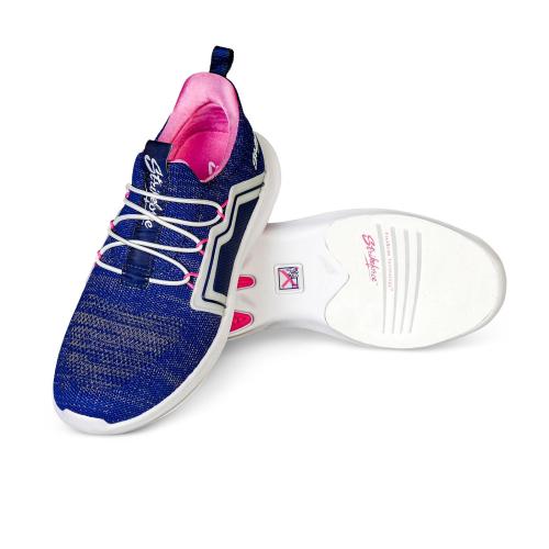 KR Strikeforce Milan Navy/Pink Women's Bowling Shoes - Lightweight & Comfortable for League Play & Tournament Bowling