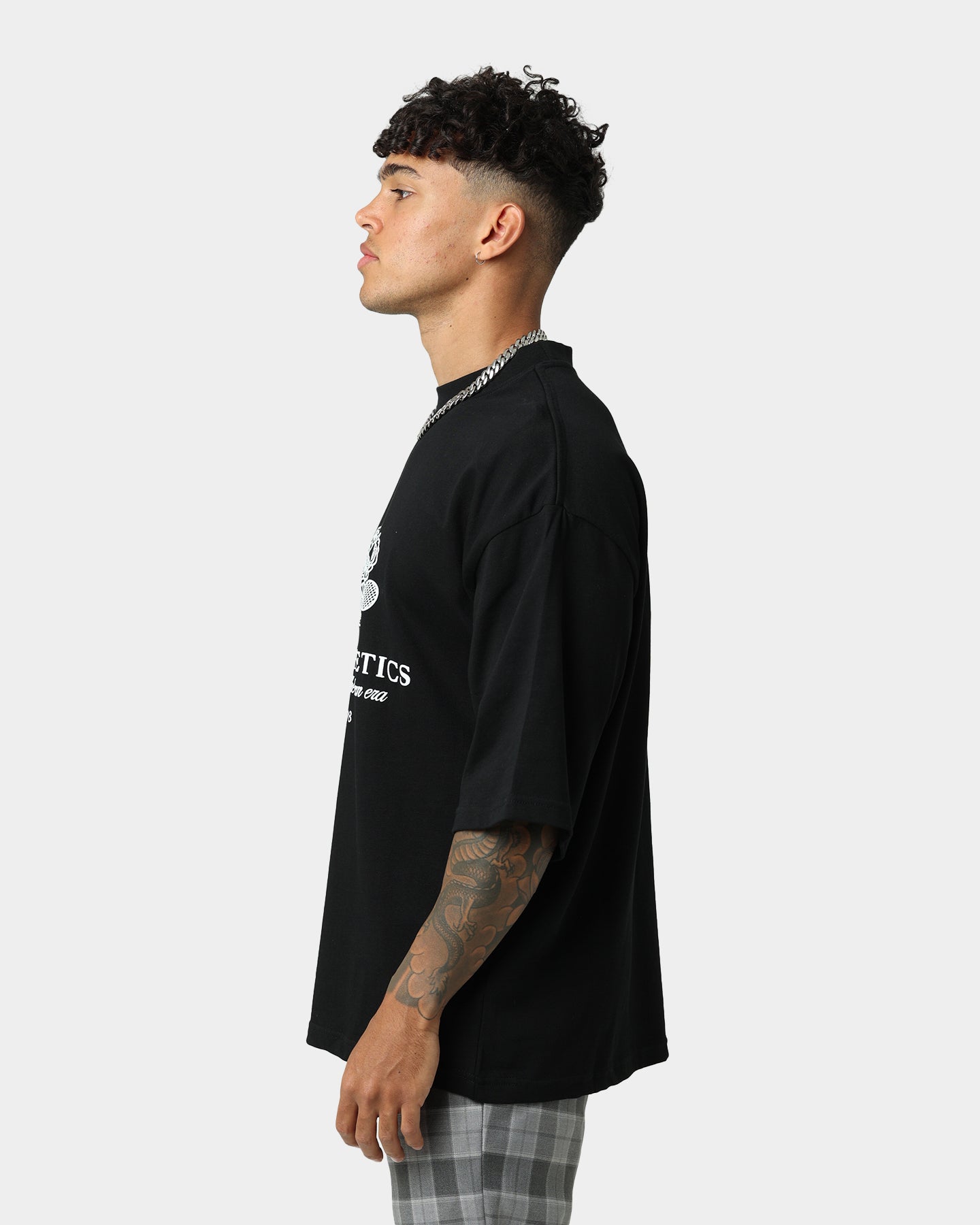 404 Premium Athletics Heritage T-Shirt for Men - Black Cotton Vintage Tee - Gym, Workout & Casual Wear