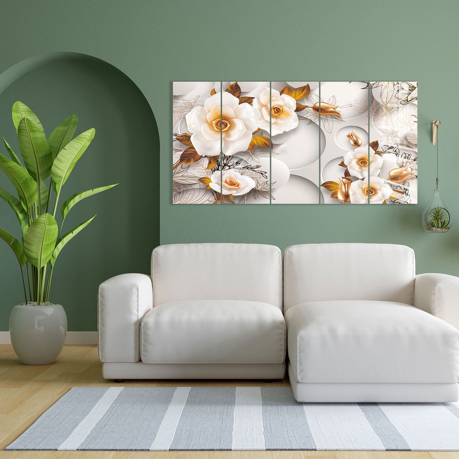 White Gold Roses - Premium Artificial Silk Roses for Home Decor, Wedding Bouquets & Romantic Gifts