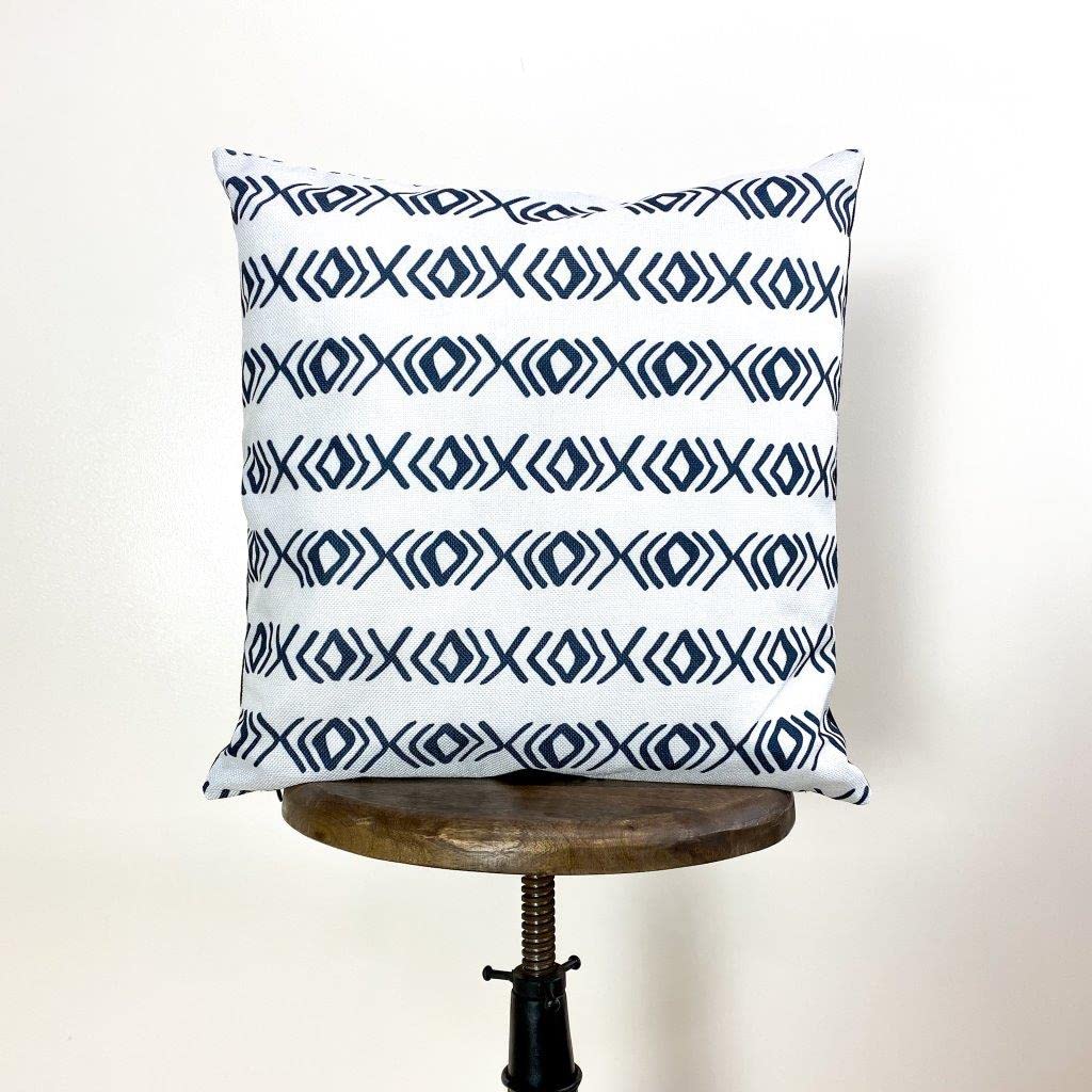 Premium Mud-Cloth Pillow Covers - XOXO Throw Pillows for Sofa & Bed - Modern Luxury Home Decor - Elegant Living Room & Bedroom Accent Pillows - Perfect for Boho Chic & African Inspired Interior Design