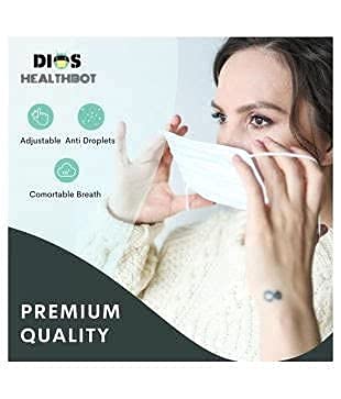 Premium 3-Ply Disposable Face Masks with Natural Rose Scent & Nose Wire - 50 Pack (White) | CE/ISO Certified, UV Sterilized, Breathable for Daily Protection - Perfect for Office, Travel & Public Spaces