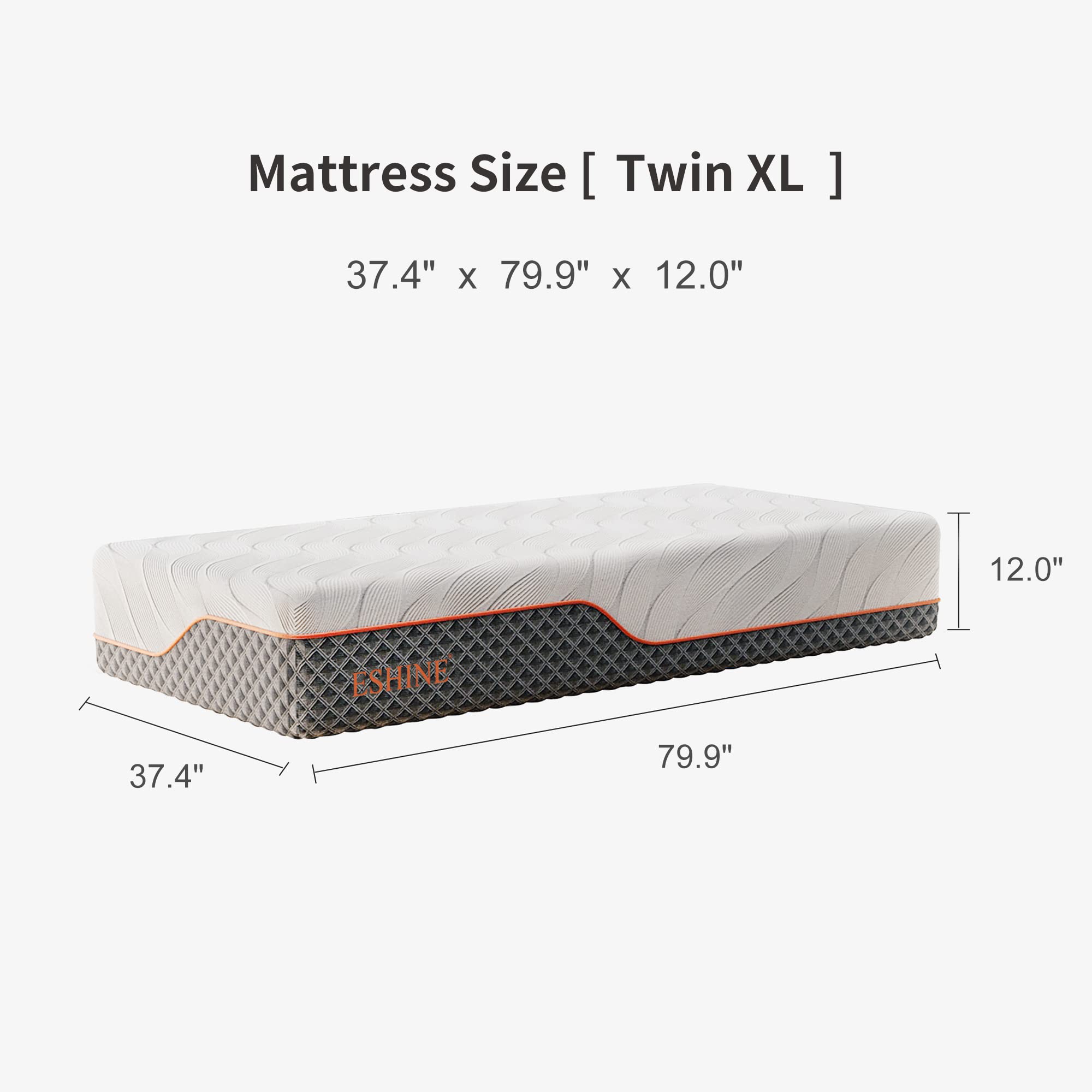 ESHINE Adjustable Split King Bed Frame with 12