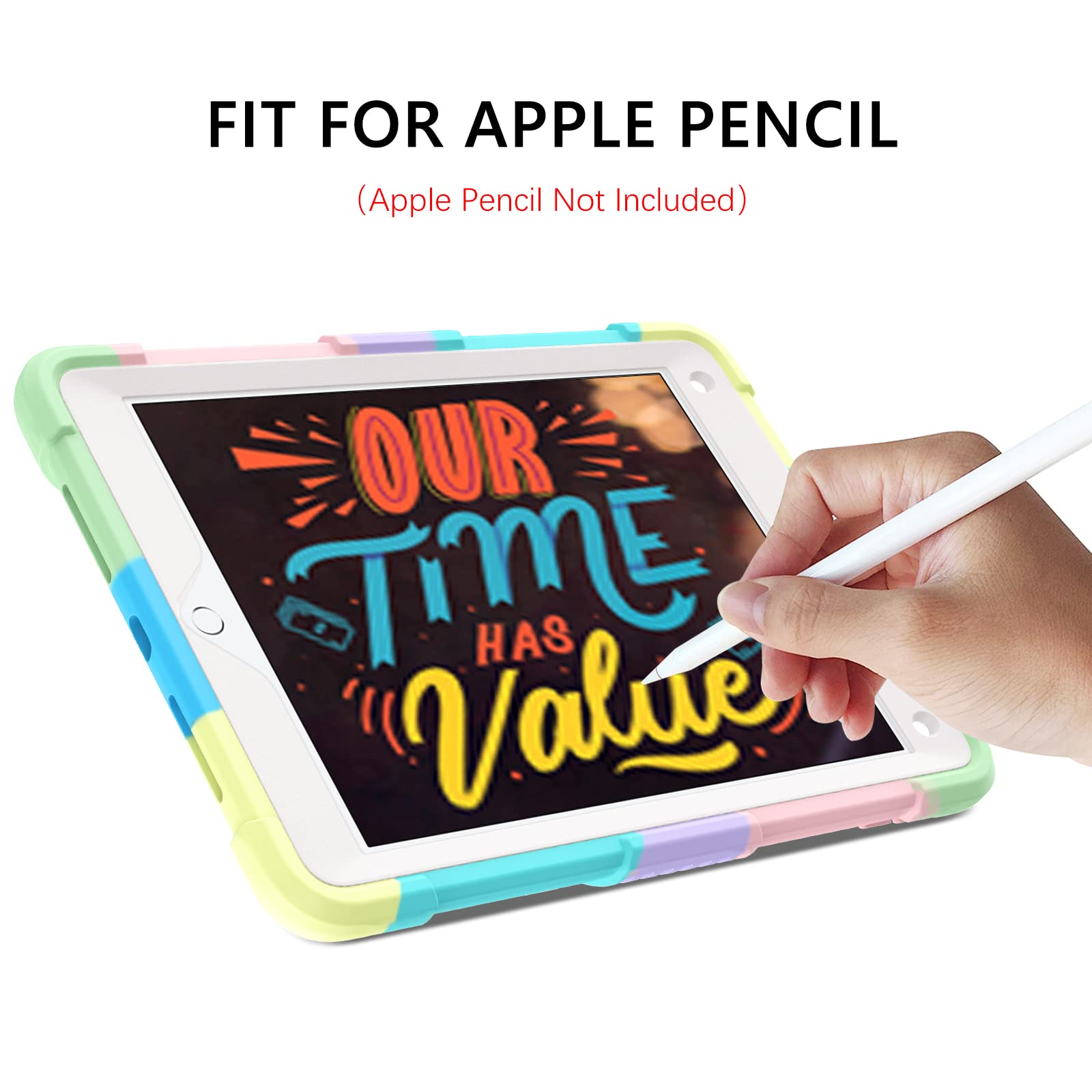 GUAGUA Kids Shockproof iPad Case - Compatible with iPad Air 2, iPad 5th/6th Gen (2017/2018) & iPad Pro 9.7