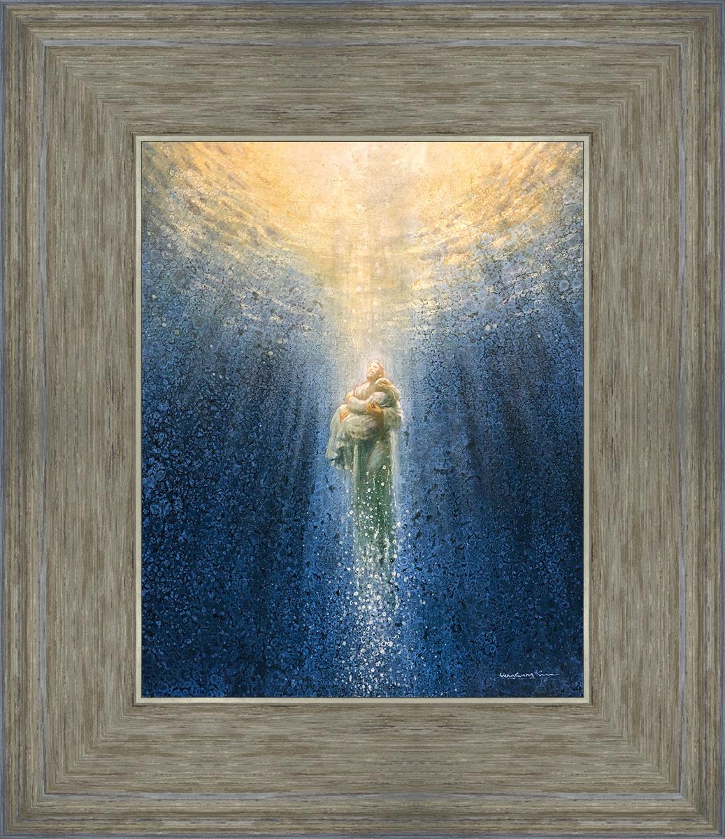 Rescue Me By Yongsung Kim - Inspirational Christian Wall Art Print for Home & Office Decor - Perfect for Living Room, Bedroom or Gift