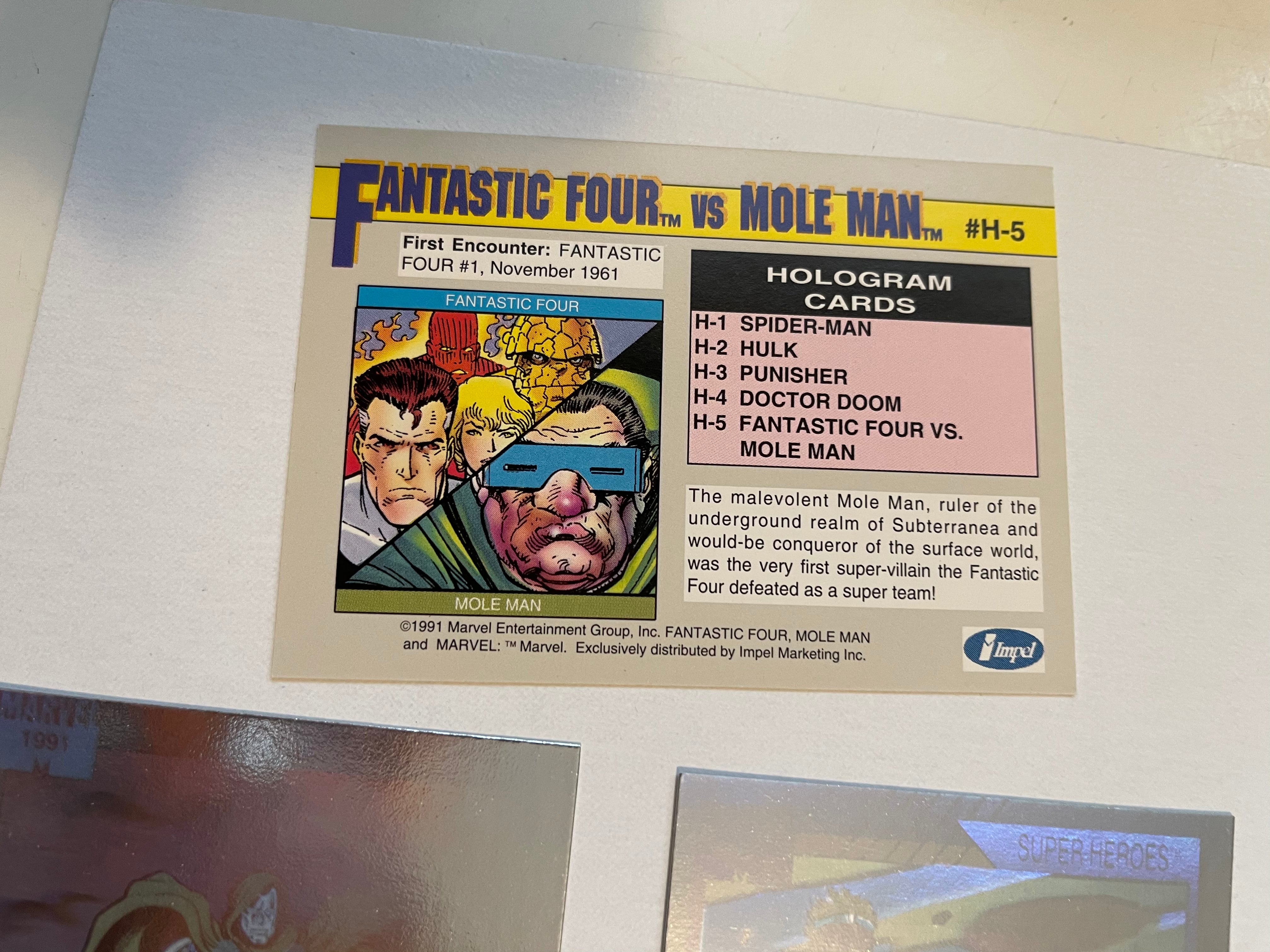 Marvel Universe Series 1 Rare Hologram Insert Cards Set - Complete Collector's Edition for Comic Book Fans & Trading Card Enthusiasts - Perfect for Display, Trading, and Investment