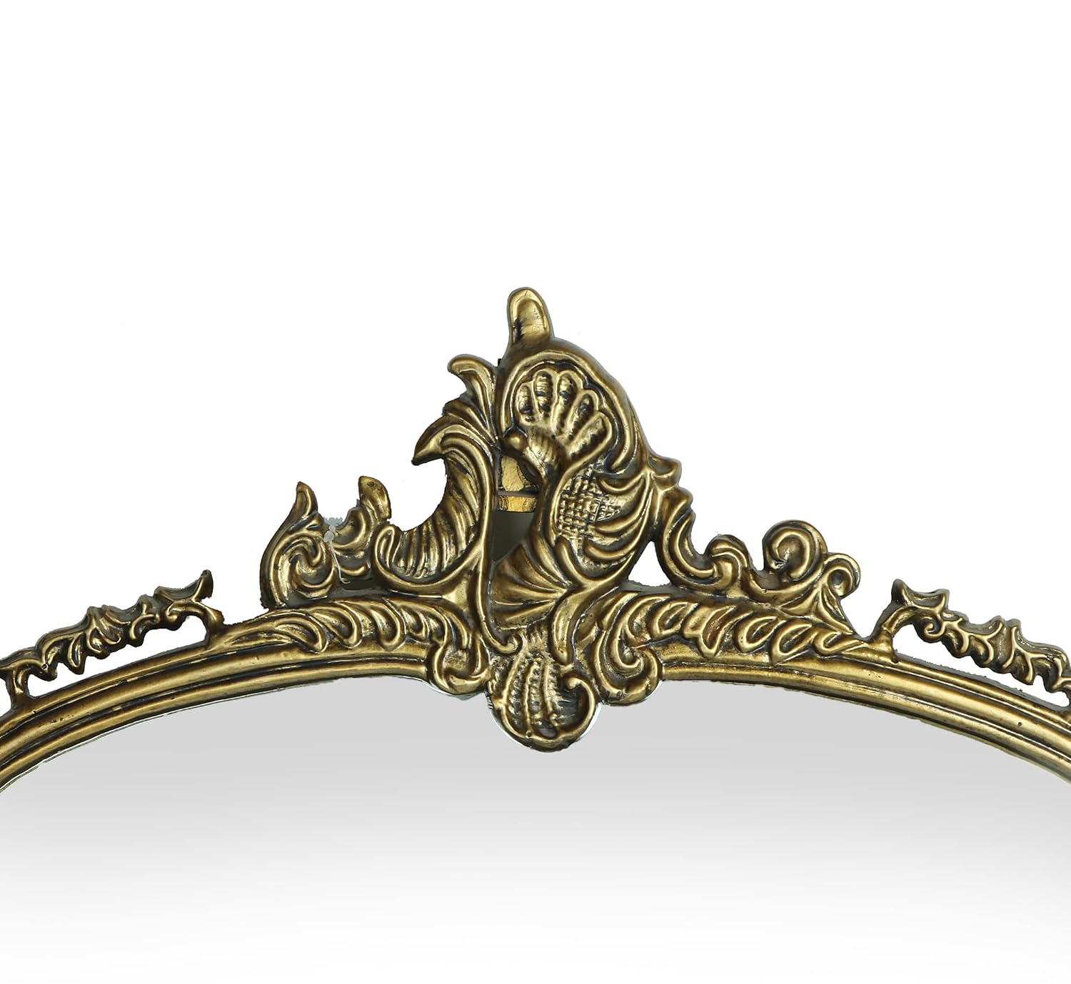 CORSICA Victorian Premium Metal Frame Arched Hand Casted Mirror Gold 90cm - Elegant Wall Decor for Living Room, Bedroom & Entryway - Antique Style Home Accent Piece