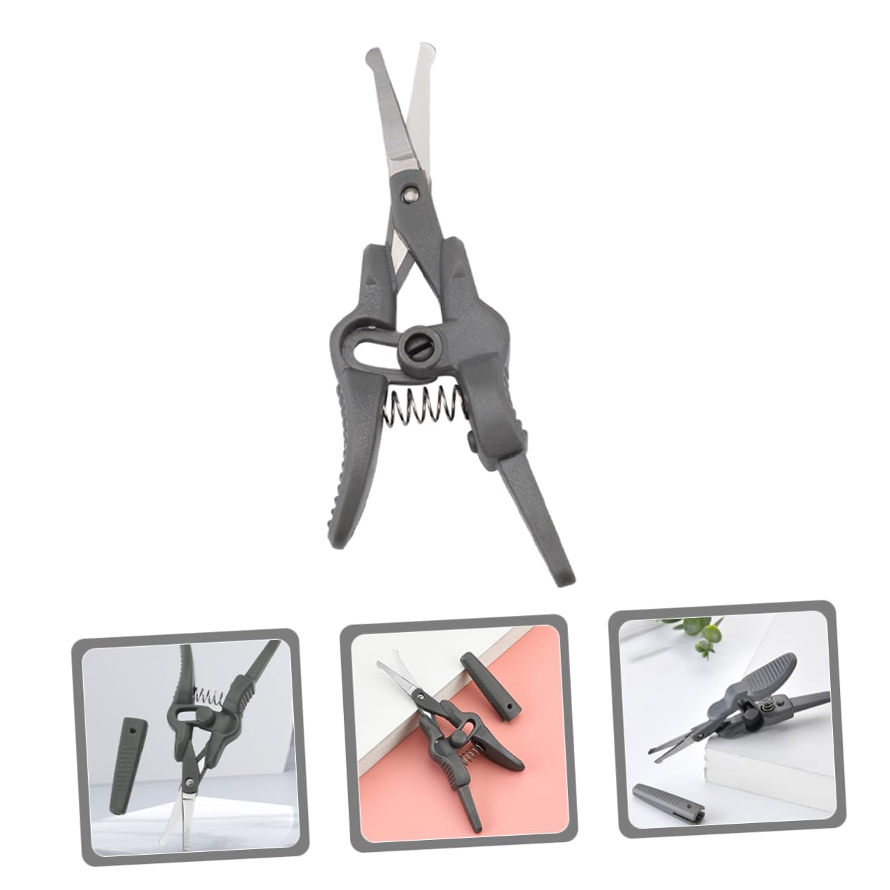 4-Piece Eyebrow & Beard Grooming Kit - Round Head Scissors for Eyebrows, Mustache, Nose Hair Trimming & Beauty Hair Removal | Perfect for Home & Salon Use