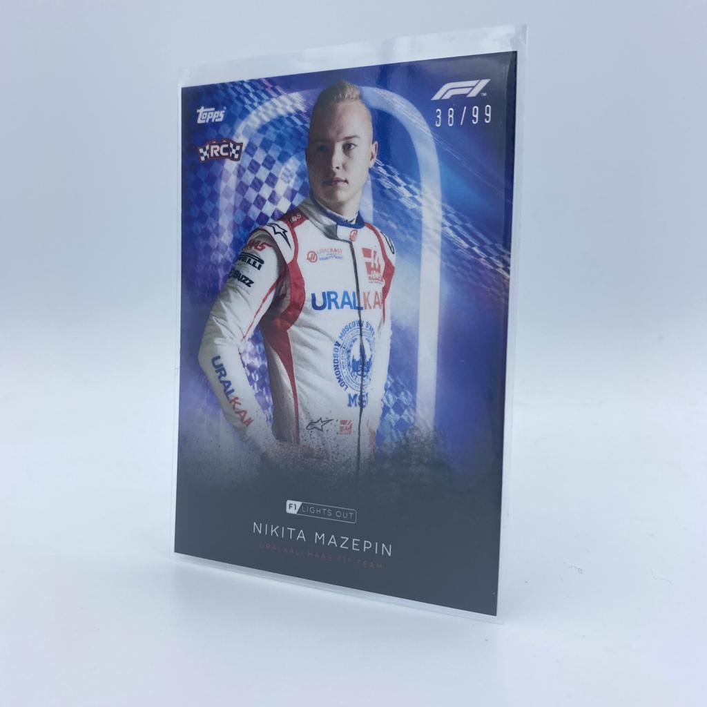 Nikita Mazepin F1 Driver Blue Parallel Racing Card - Collectible Memorabilia for Motorsport Fans & Enthusiasts