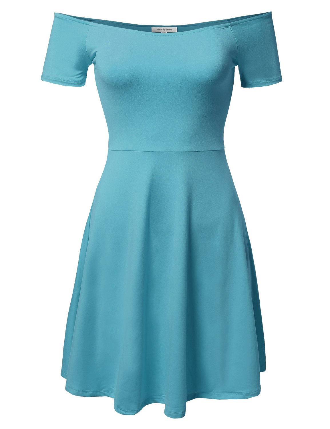 Emma Women's Solid Color Cap Sleeve or Off-Shoulder Sheath Dress - Elegant Princess Style for Cocktail Parties, Weddings & Formal Events