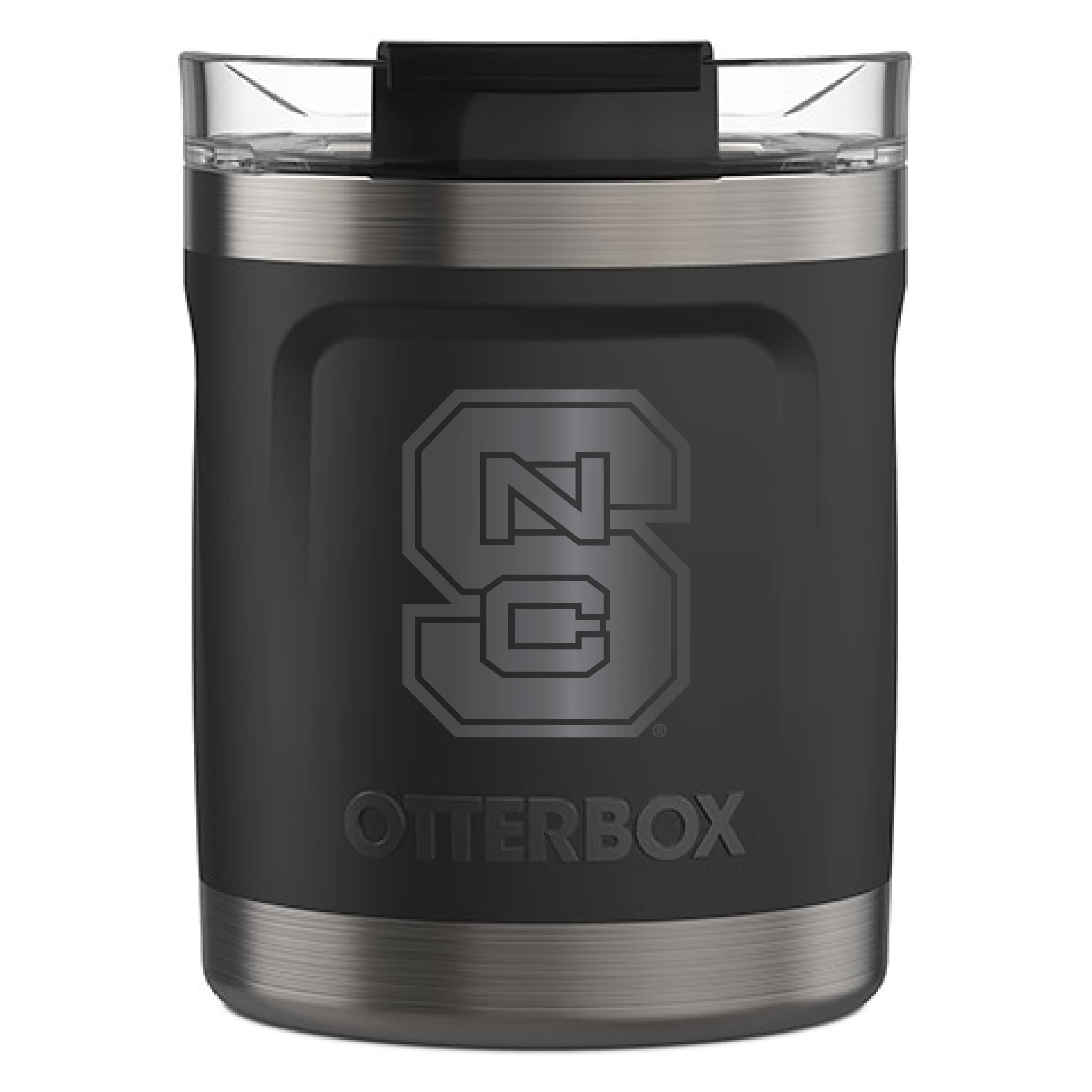 NCAA Fan Brander Black Powder Coated OtterBox Tumbler - Insulated Stainless Steel Water Bottle for College Sports Games, Gym & Outdoor Activities