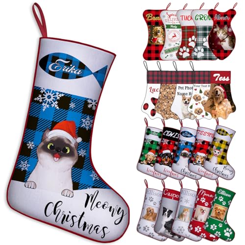 Ca Stocking_blue Black Grid