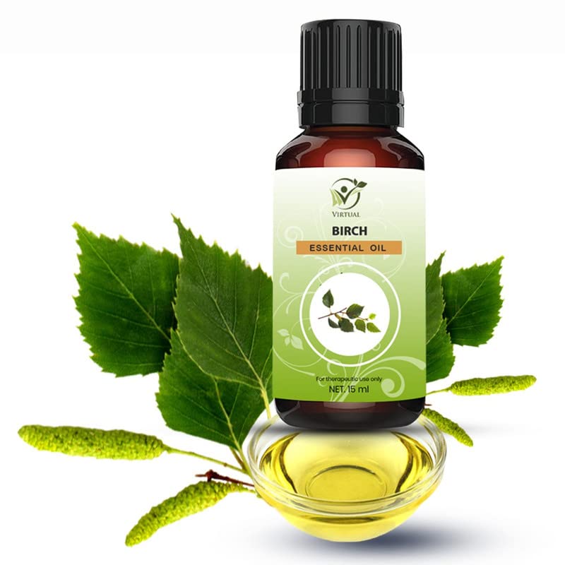 Pure Natural Undiluted Birch Essential Oil 15ml - Therapeutic Grade for Aromatherapy, Hair & Skin Care | Perfect for Massage, Diffusers & DIY Beauty Products