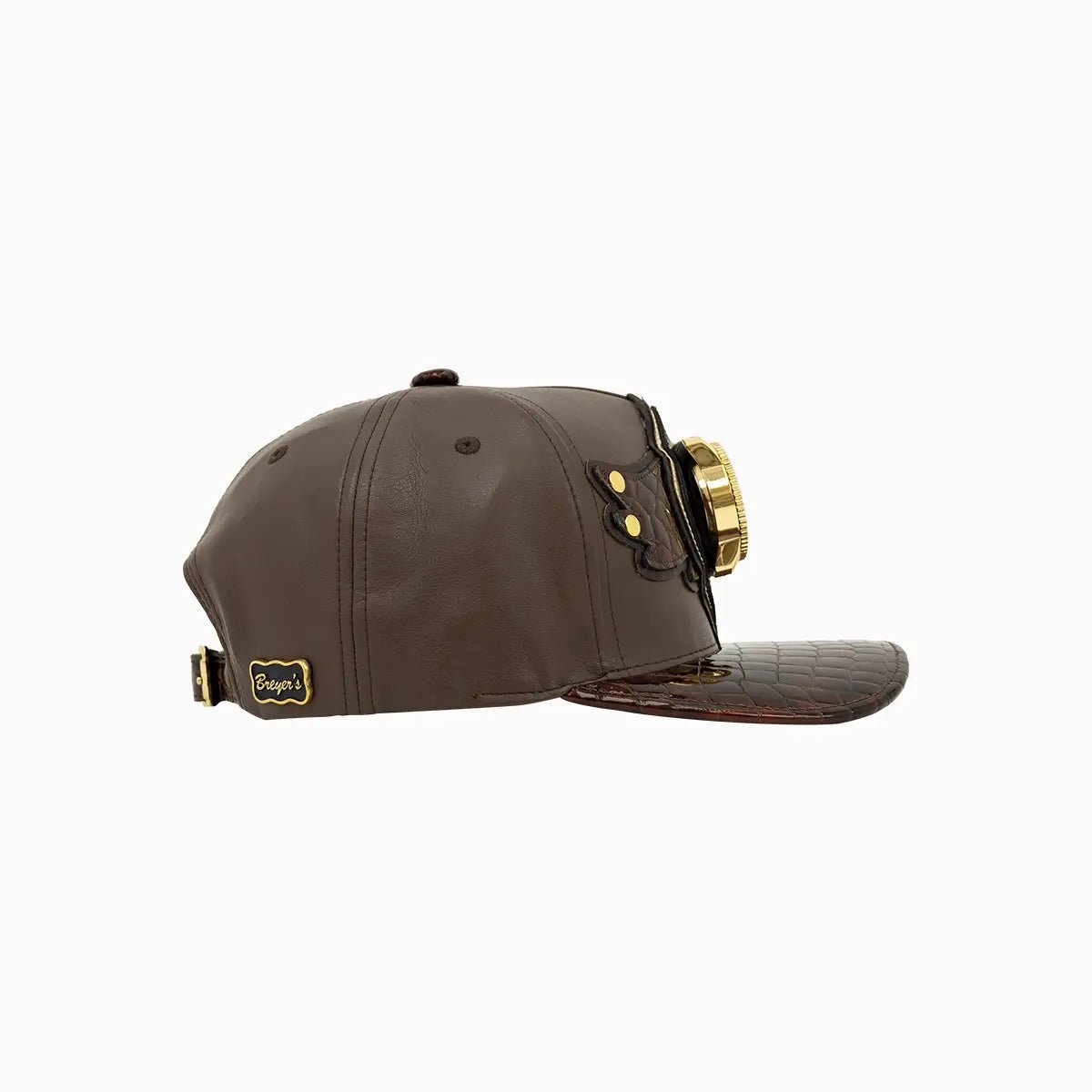 Breyer's Buck 50 Leather Watch Hat - Genuine Leather Adjustable Cap for Men - Perfect for Outdoor Adventures, Hunting, and Casual Wear