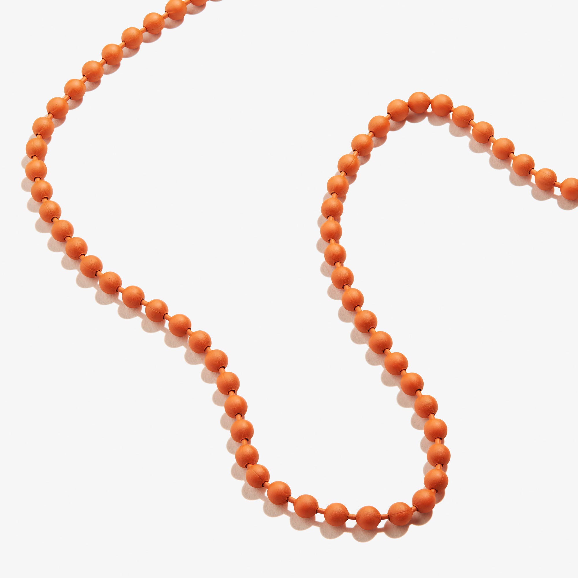 Orange Ball Chain Necklace for Women & Men - Trendy Beaded Jewelry for Casual Wear, Layering & Everyday Fashion Accessories