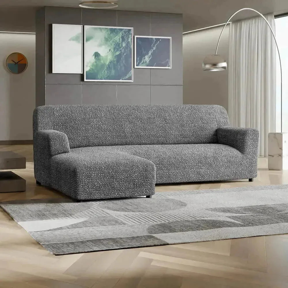 L-Shaped Sofa Slipcover with Left Chaise - Soft Microfiber Stretchable Couch Cover - Perfect for Living Room, Sectional Sofa Protection & Home Decor Upgrade