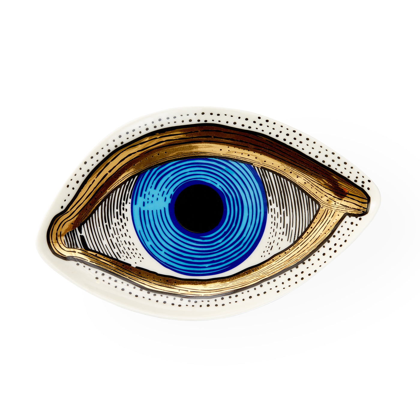 Elegant Eye-Shaped Trinket Tray - Decorative Jewelry Dish for Rings, Earrings & Small Accessories - Perfect for Vanity, Dresser or Bathroom Organization
