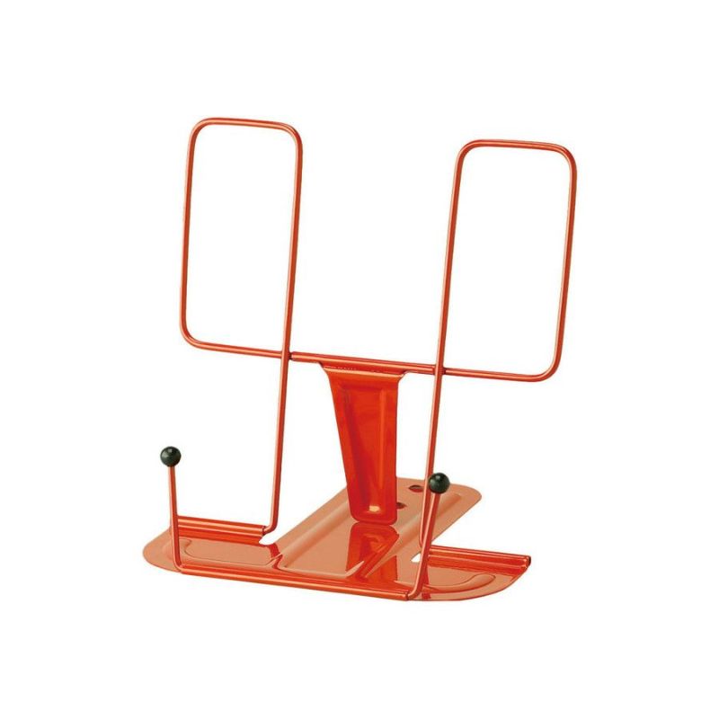 HIGHTIDE Metal Book Stand - Adjustable Reading Bookrest Holder for Desk, Study, Office (Red) - Perfect for Books, Tablets, and Cookbooks