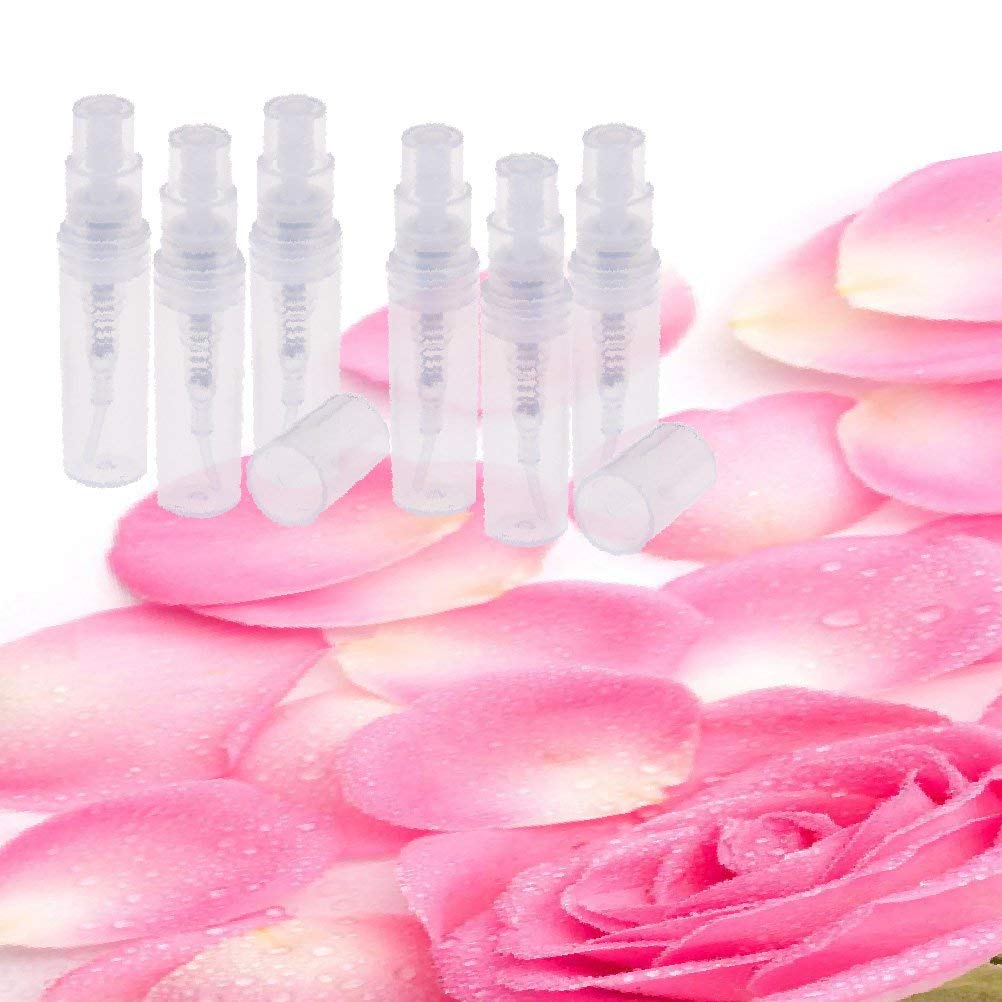 Mini 2ML Clear Plastic Perfume Sample Bottles - 60Pcs Travel-Sized Empty Containers for Essential Oils, Fragrances & Cosmetics | Perfect for Travel Kits, DIY Mixing & Gift Samples