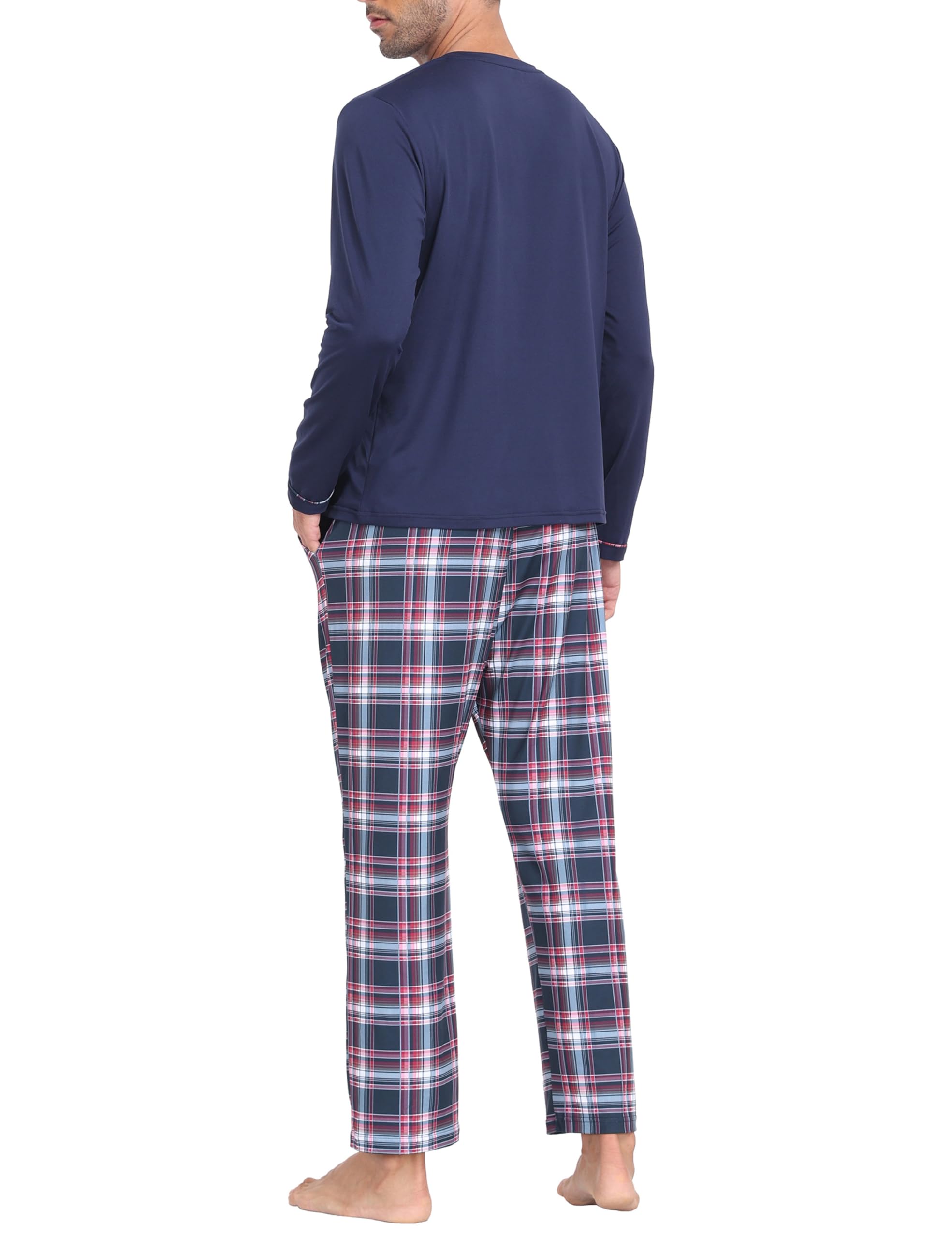 MoFiz Soft & Comfortable 2-Piece Pajama Set for Men & Women - Long Sleeve Sleepwear with Pockets - Cozy Loungewear for Nighttime Relaxation & Weekend Comfort