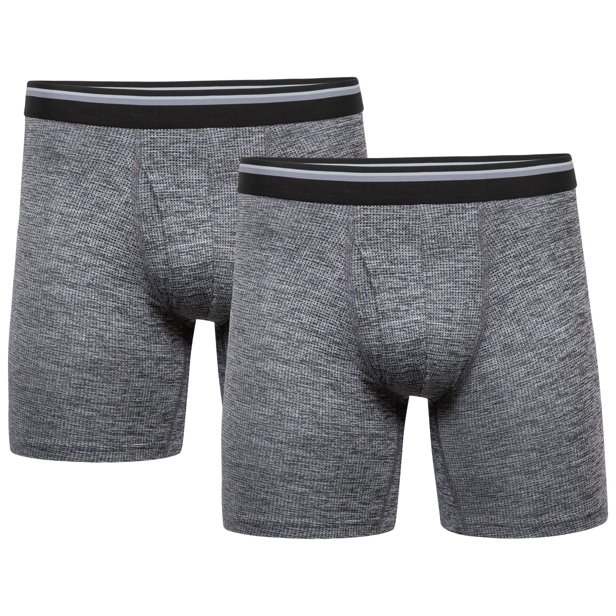 Gildan Men's Performance Driftknit Boxer Briefs - 2 Pack, Moisture Wicking & Breathable Underwear for Active Lifestyles | Gym, Workout & Everyday Comfort