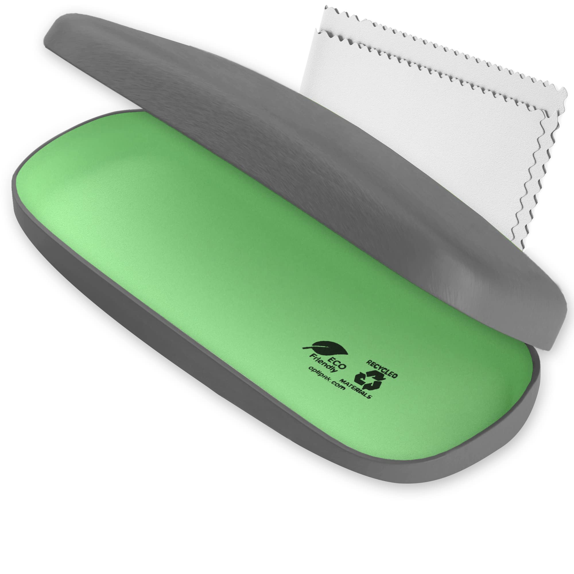 Durable Hard Shell Glasses Case with Microfiber Cleaning Cloth | Eco-Friendly Eyewear Protector for Travel & Daily Use | Brushed Finish Eyeglasses Holder for Men & Women