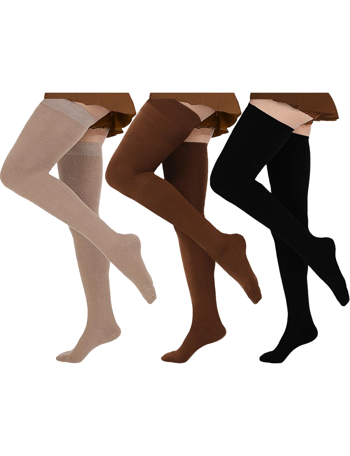 EZFS PLUS Women's Thigh High Socks - Extra Long Over The Knee Cotton Stockings, Thick & Warm Boot Socks for Girls - Perfect for Winter, Cosplay, and Fashion Outfits