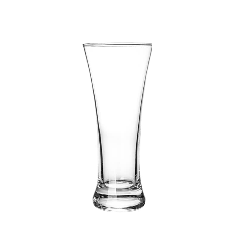 Premium Juice & Beer Glass Set - 6 Pcs 350ml Heavy Base Pilsner Highball Bar Glasses for Water, Juice, Beer, Wine & Cocktails | Crystal Clear Drinking Glasses | Perfect for Home Bars, Parties & Restaurants