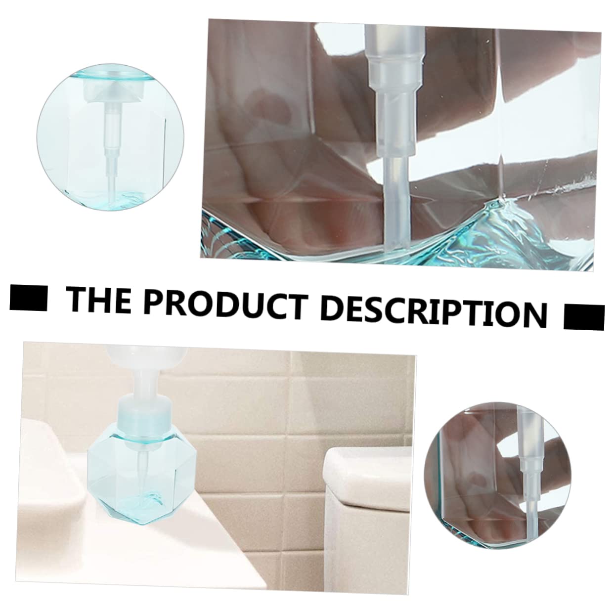 Bubble Maker Soap Dispenser - 2PC PETG & PP Material Facial Foam Maker with Flower Design - Perfect for Spa, Bath Time, Kids Play & Skincare Routine