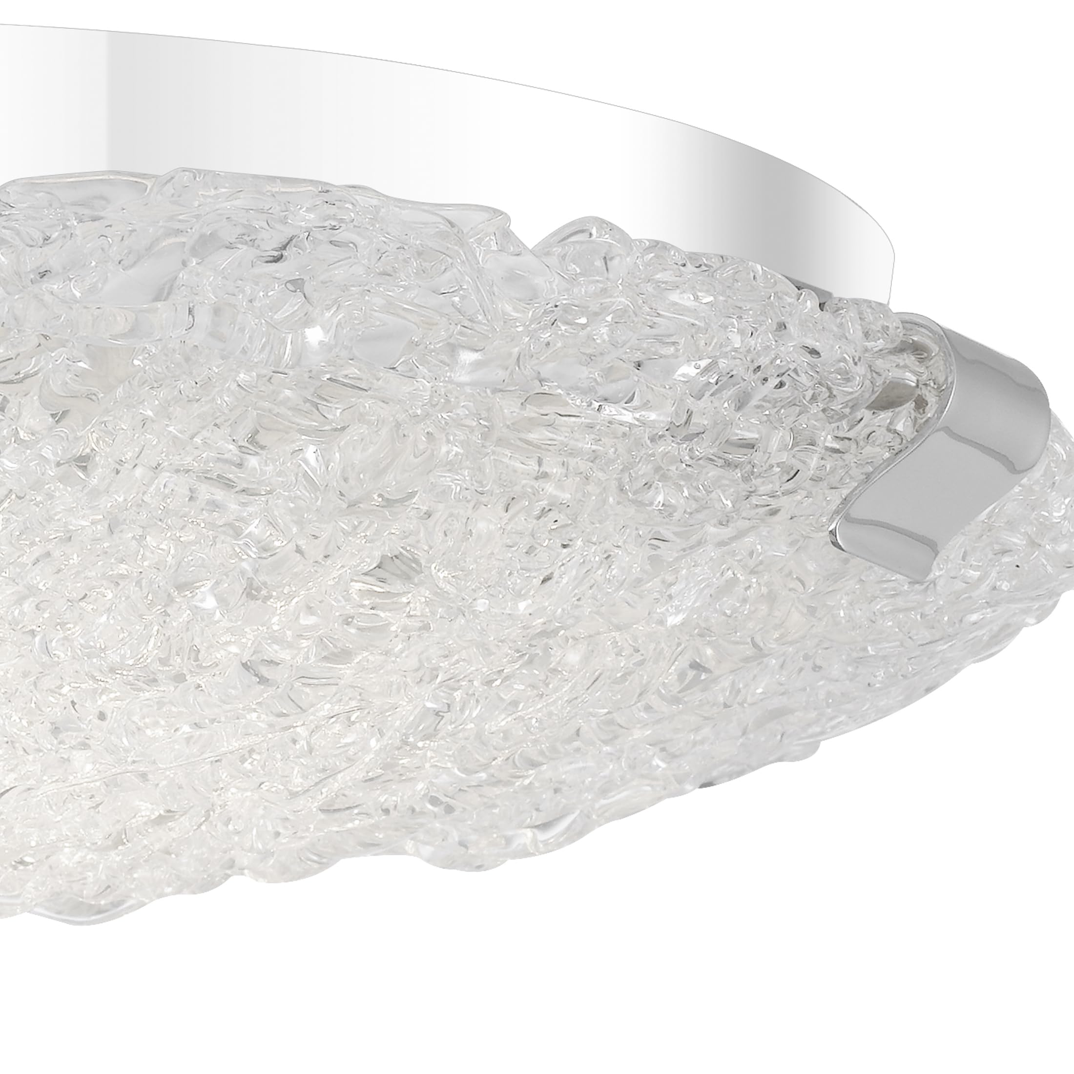 Quoizel Winter Integrated LED Flush Mount Ceiling Light - Polished Chrome Finish for Modern Living Room, Bedroom, or Hallway Lighting