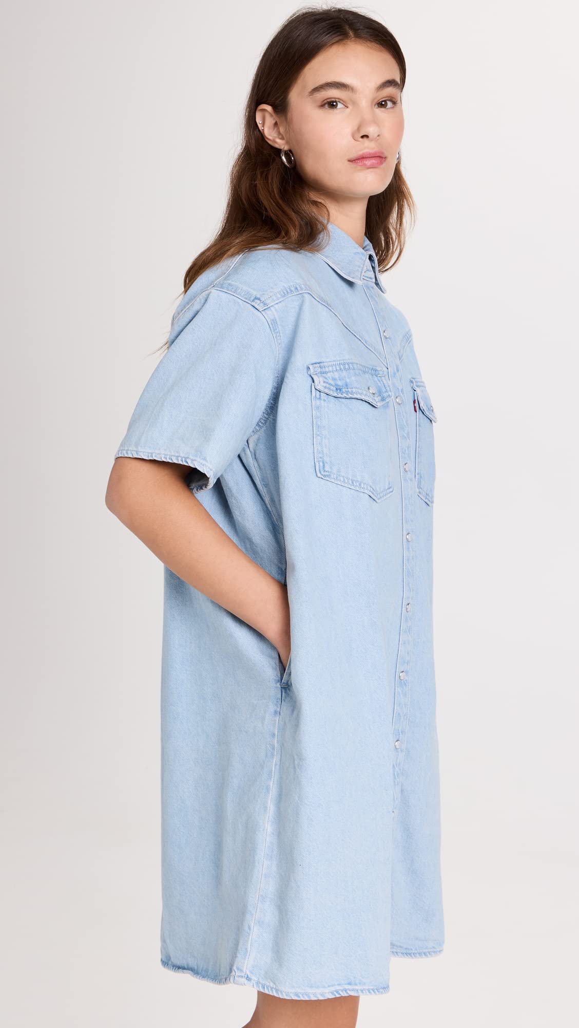 Levi's Women's Premium Elowen Western Dress - Stylish Floral Print Cowgirl Dress for Parties, Weddings & Date Nights