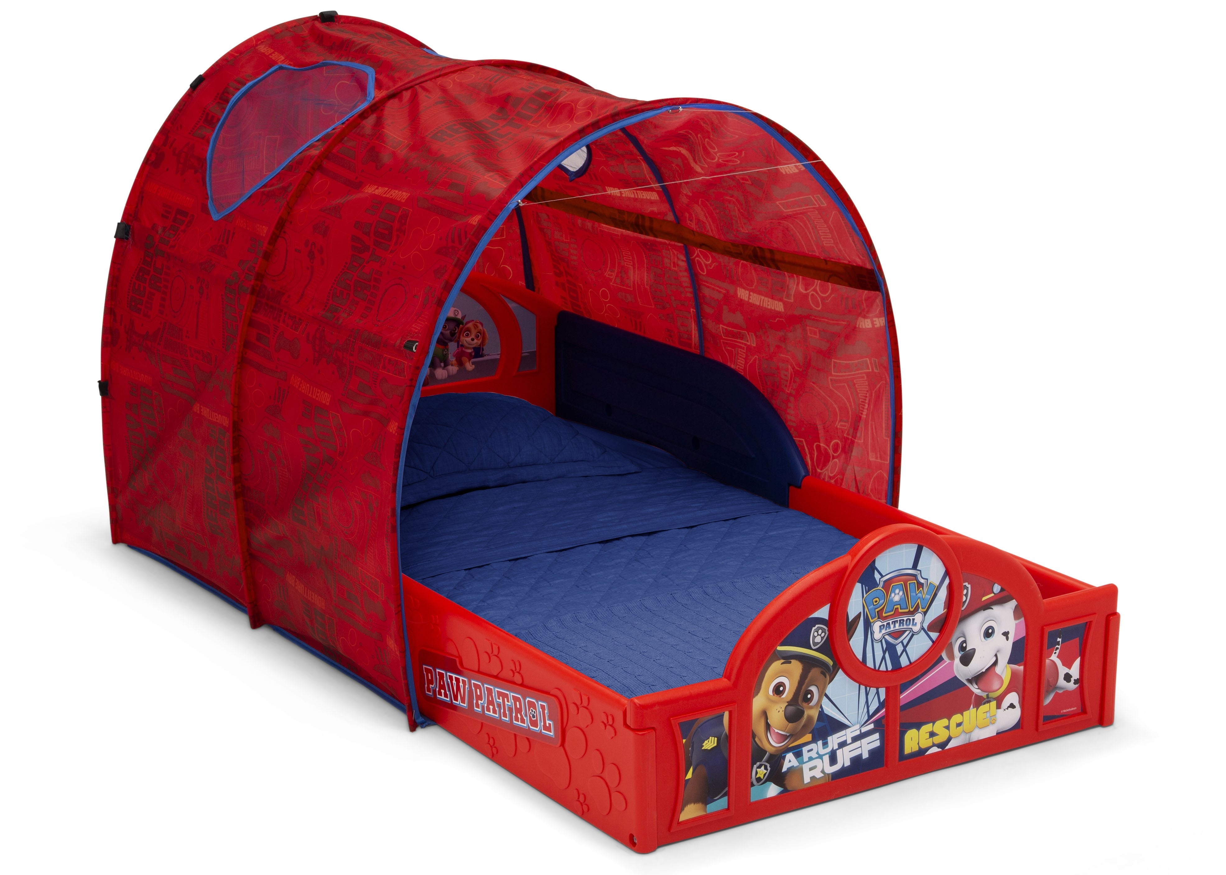 PAW Patrol Toddler Bed with Play Tent - Kids Sleep & Play Space for Boys & Girls - Perfect for Bedrooms, Playrooms & Indoor Adventures