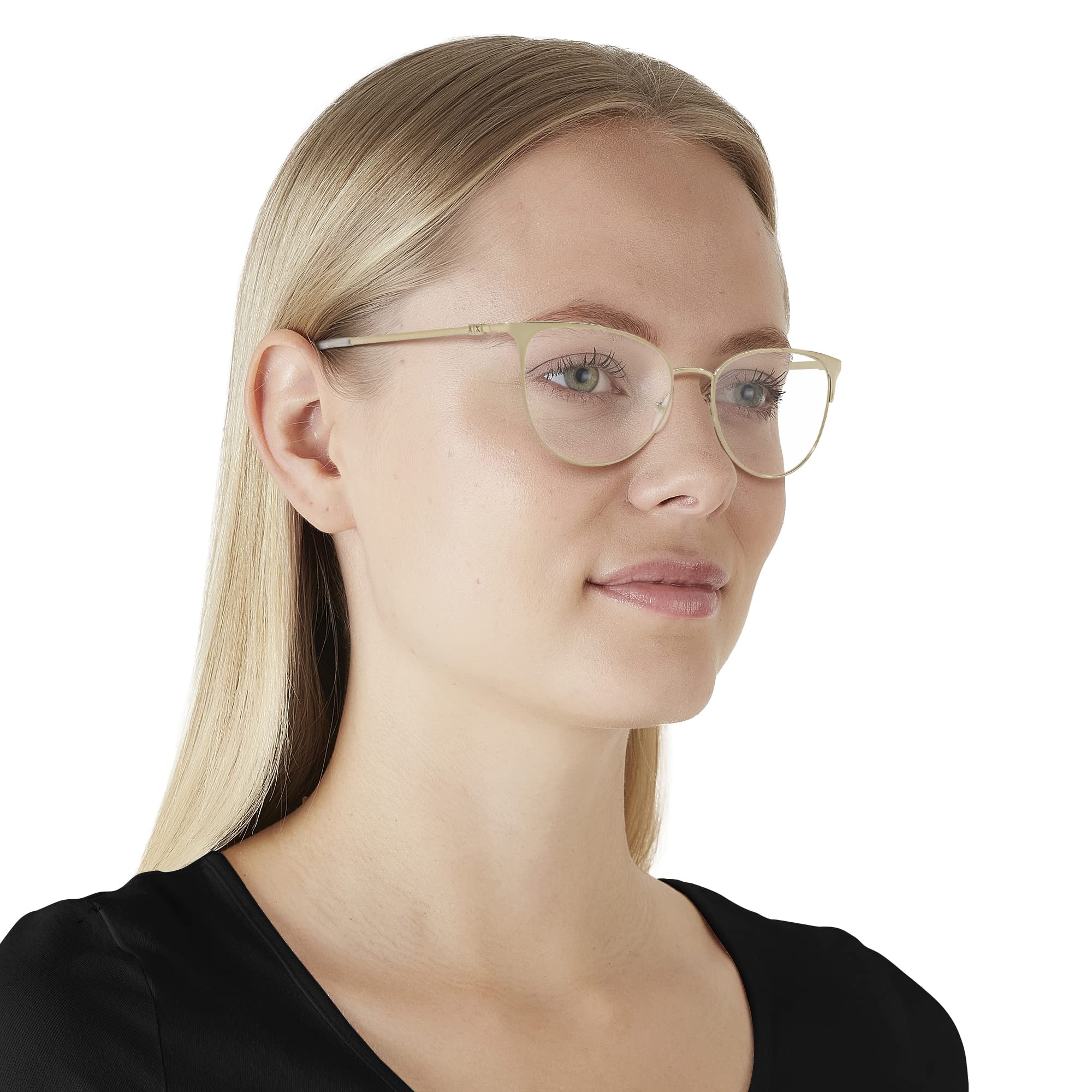 Armani Exchange Women's AX1034 Cat Eye Prescription Eyeglass Frames - Stylish & Lightweight for Work, Reading & Everyday Wear