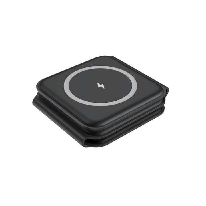 QDOS 3-in-1 Wireless Charging Station with Qi2 Technology - Fast Charging Base for iPhone, Samsung & AirPods - Perfect for Home, Office & Travel