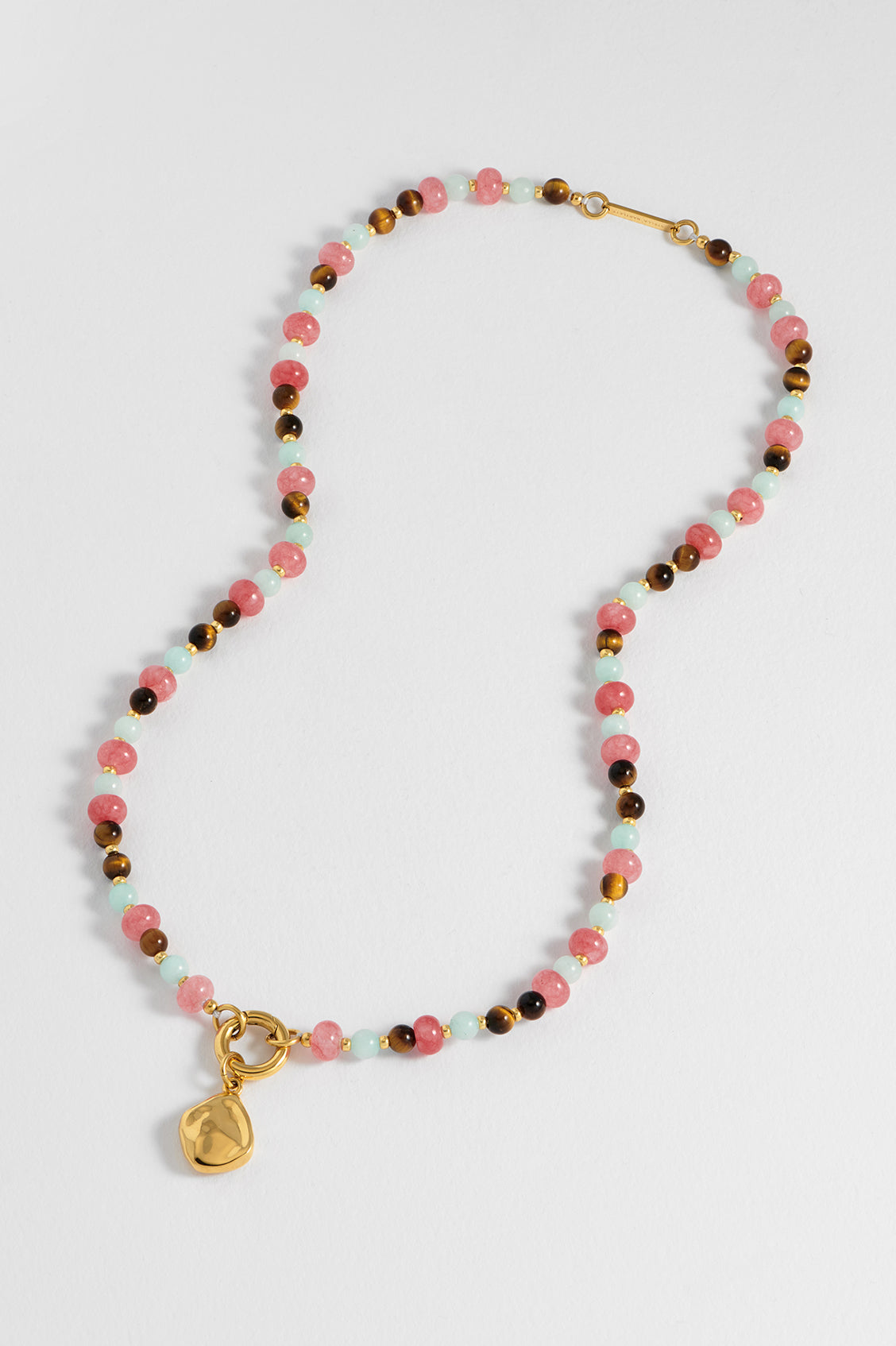 Multi Facet Gemstone Spring Clasp Necklace - Elegant Jewelry for Women, Dainty Layering Necklace for Everyday Wear, Gift for Her - Perfect for Parties, Dates & Special Occasions