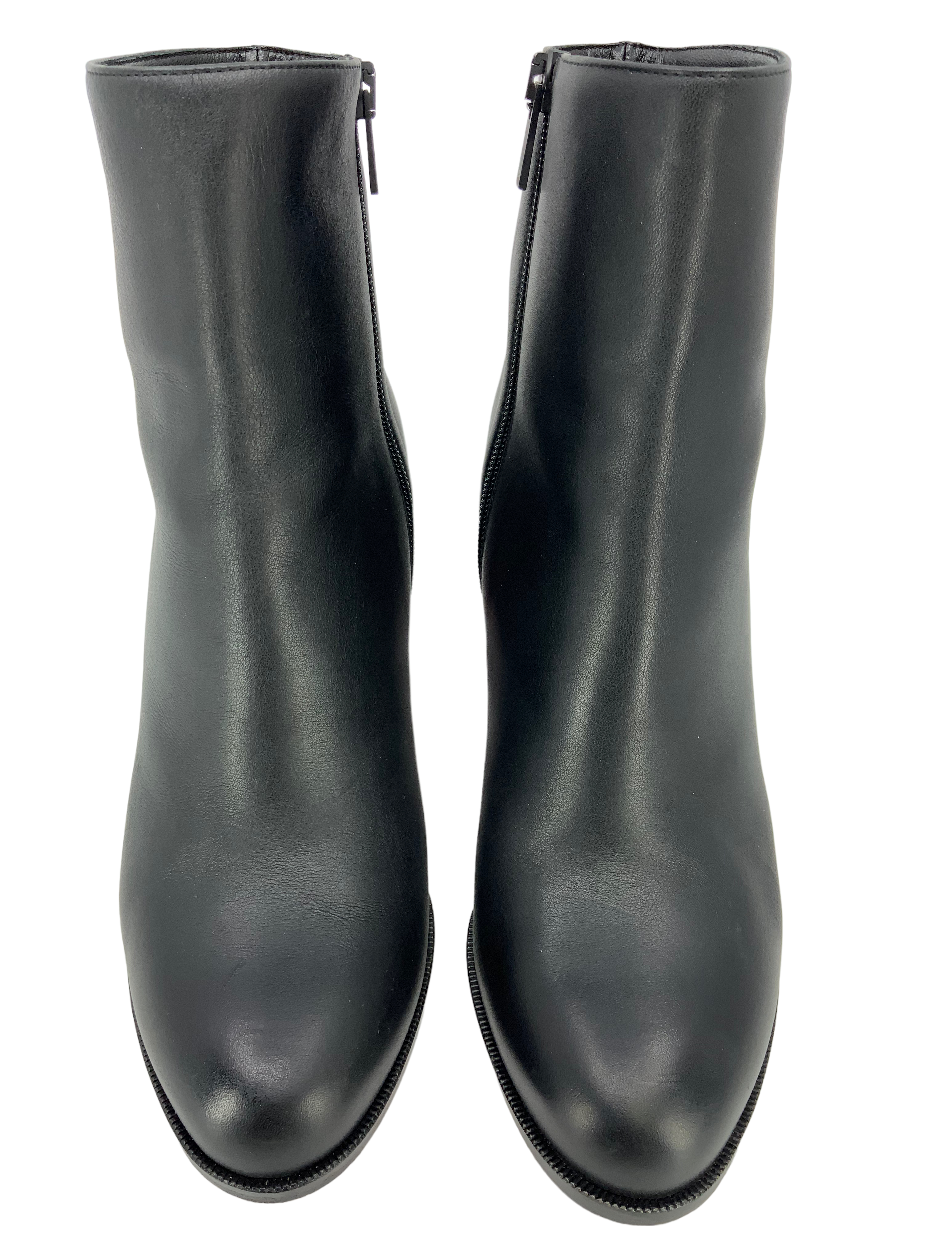 Christian Louboutin Adox 85 Leather Ankle Boots Women's Size 9 - Luxury Black Pointed Toe Heels for Evening Parties & Date Nights
